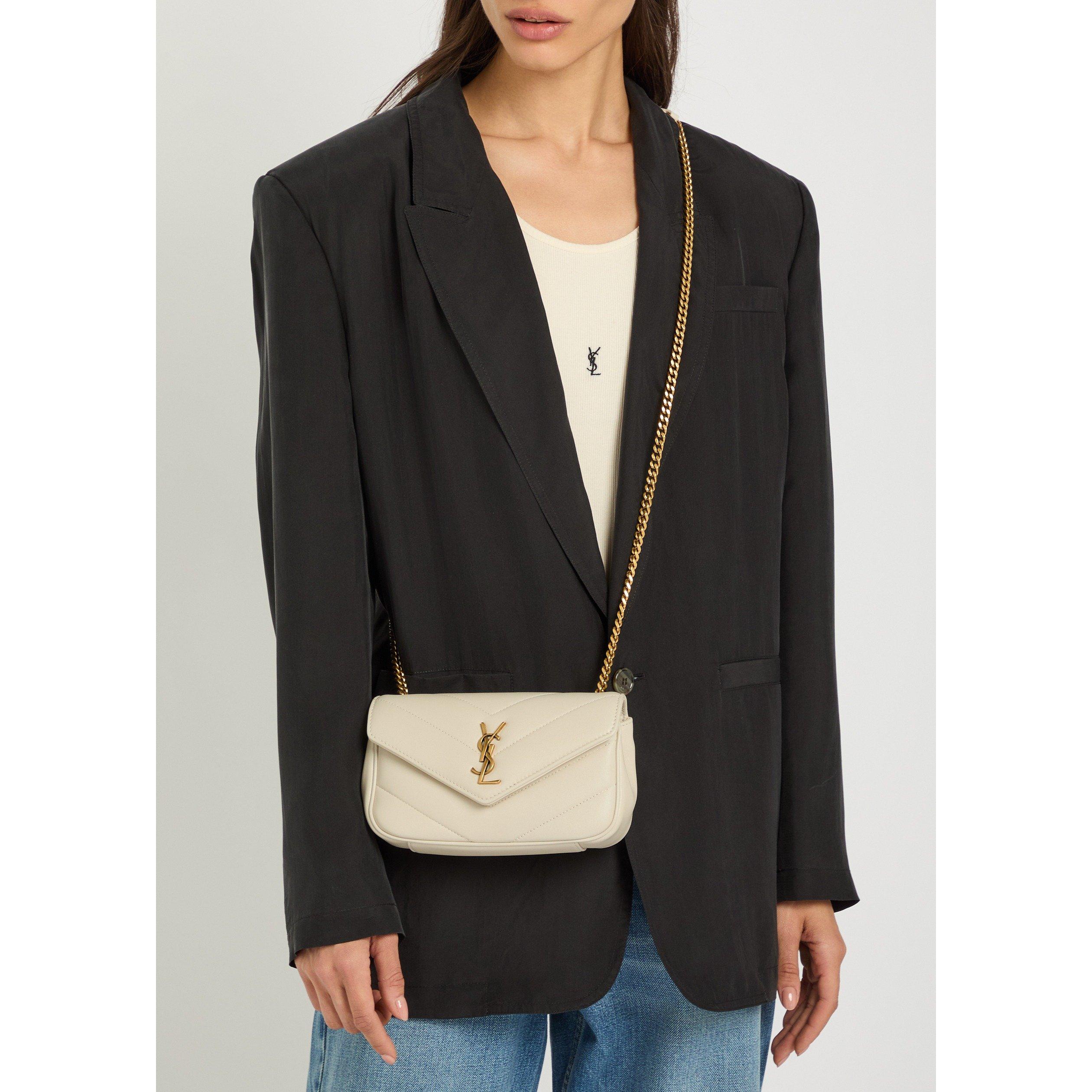 WHITE - Saint Laurent - Women's Lou Lou Mini Leather Shoulder Bag - 3
