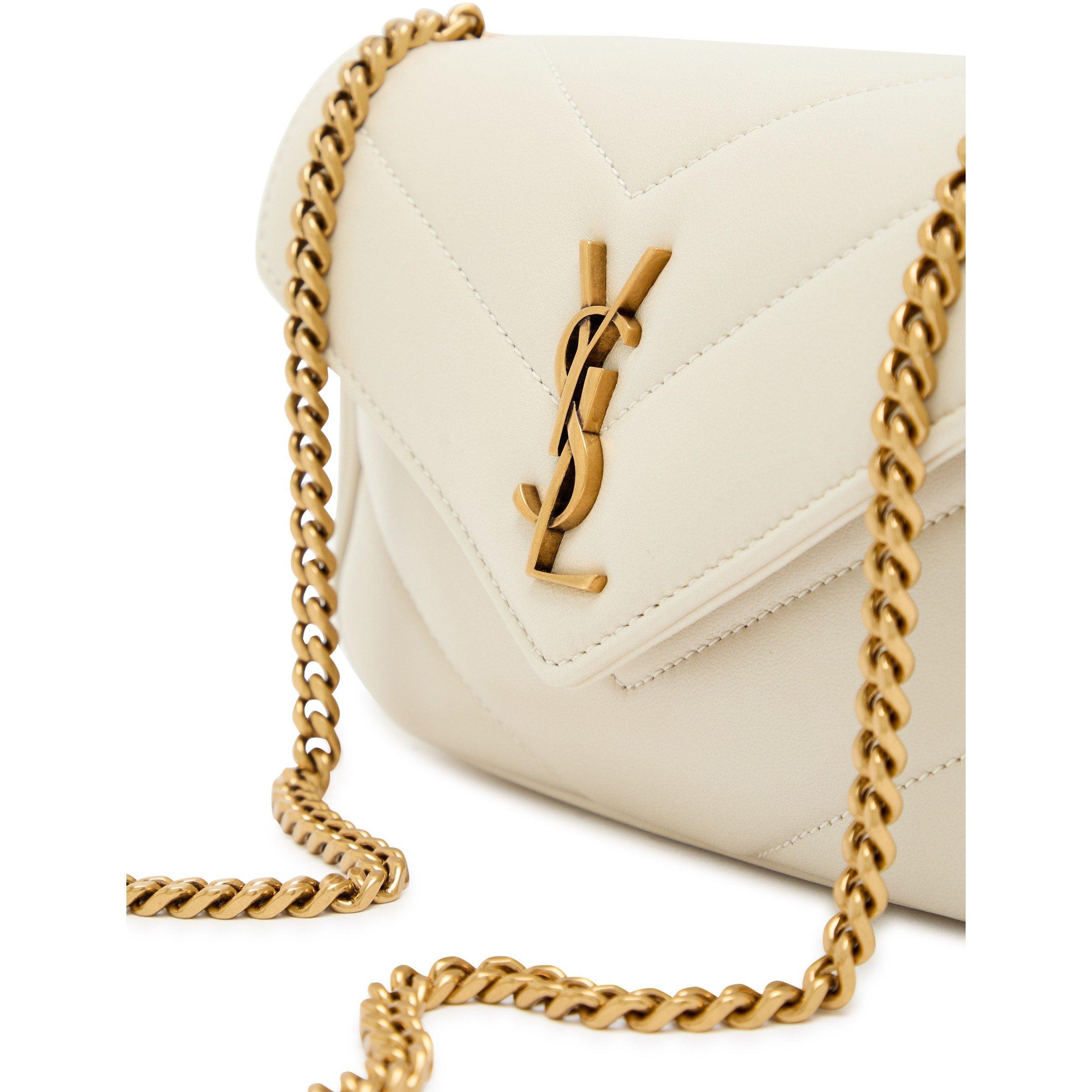 WHITE - Saint Laurent - Women's Lou Lou Mini Leather Shoulder Bag - 4
