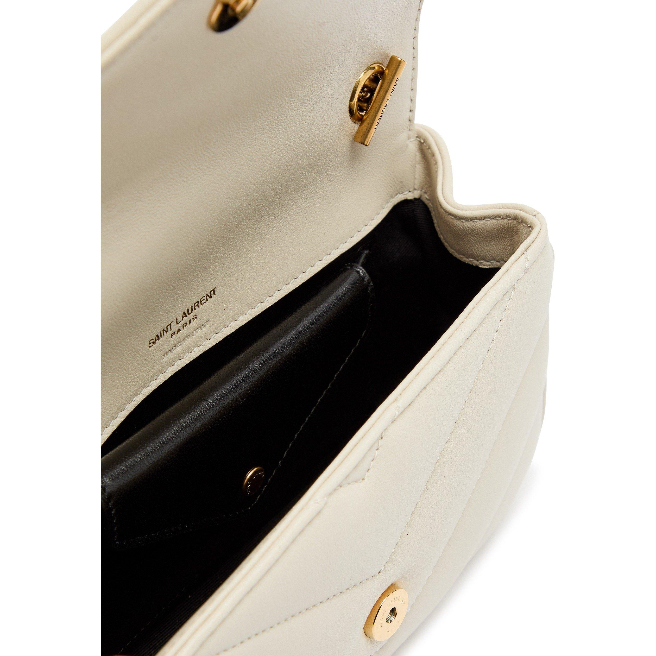 WHITE - Saint Laurent - Women's Lou Lou Mini Leather Shoulder Bag - 5