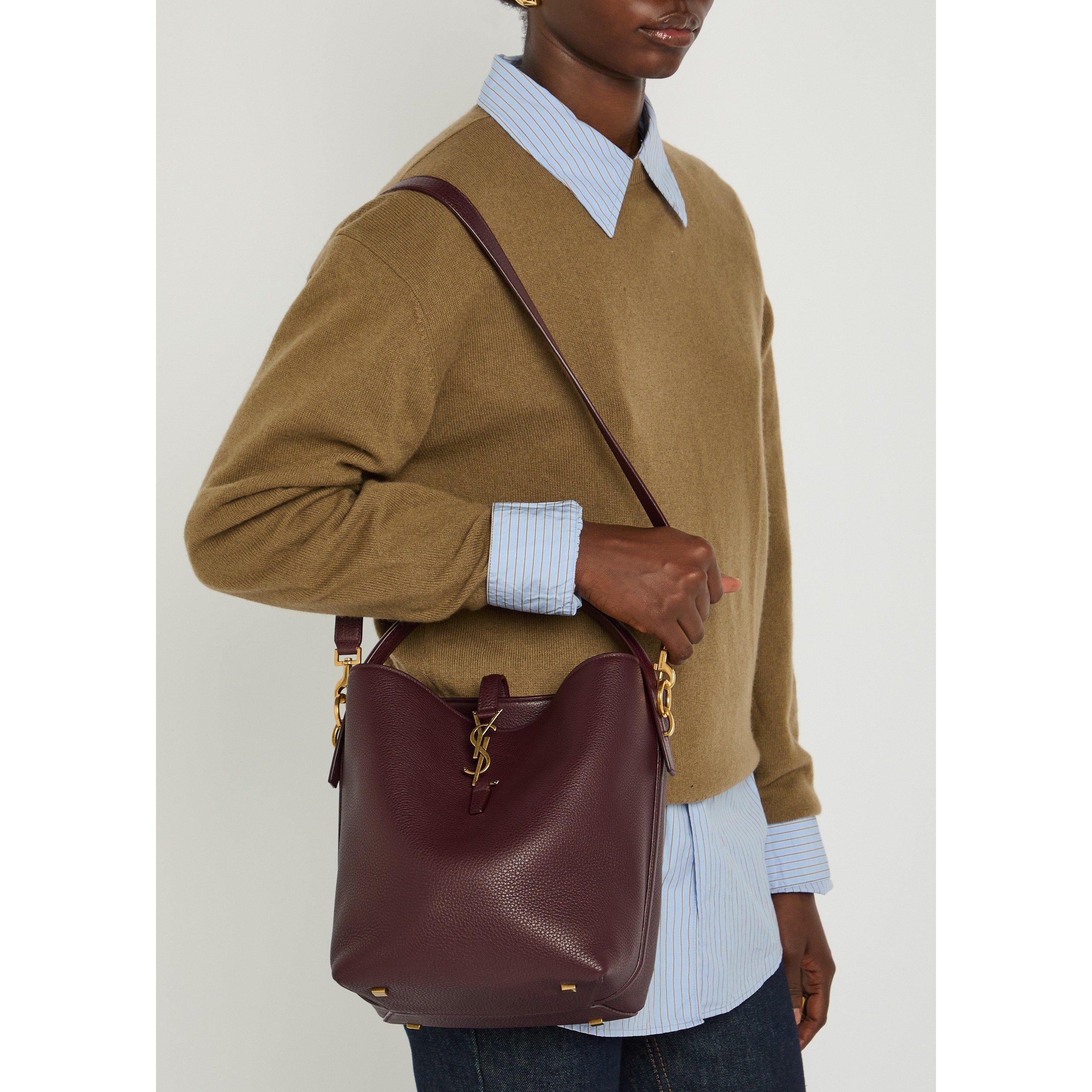 BURGUNDY - Saint Laurent - LE 37 BUCKET GRAIN LEATHER - 3