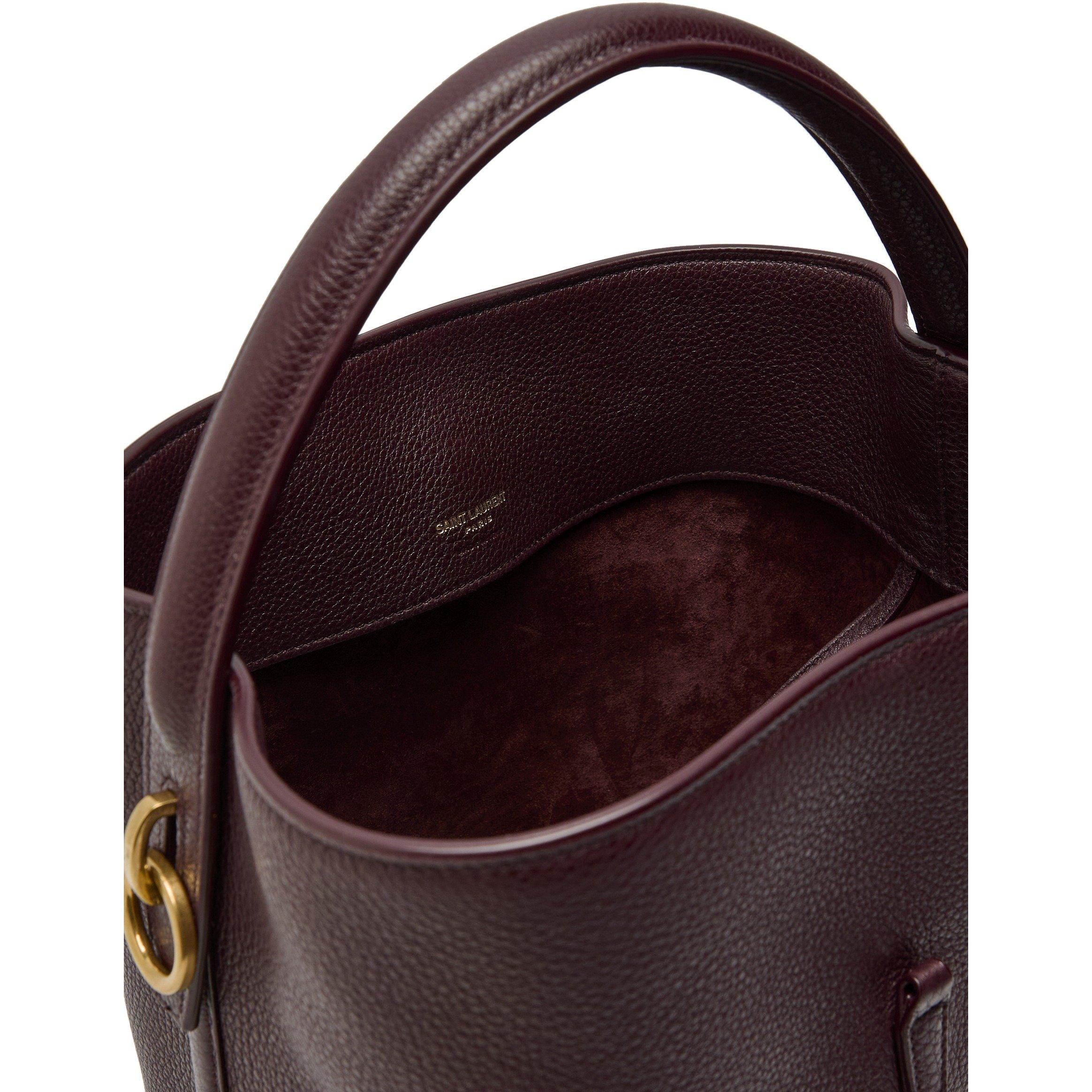 BURGUNDY - Saint Laurent - LE 37 BUCKET GRAIN LEATHER - 5