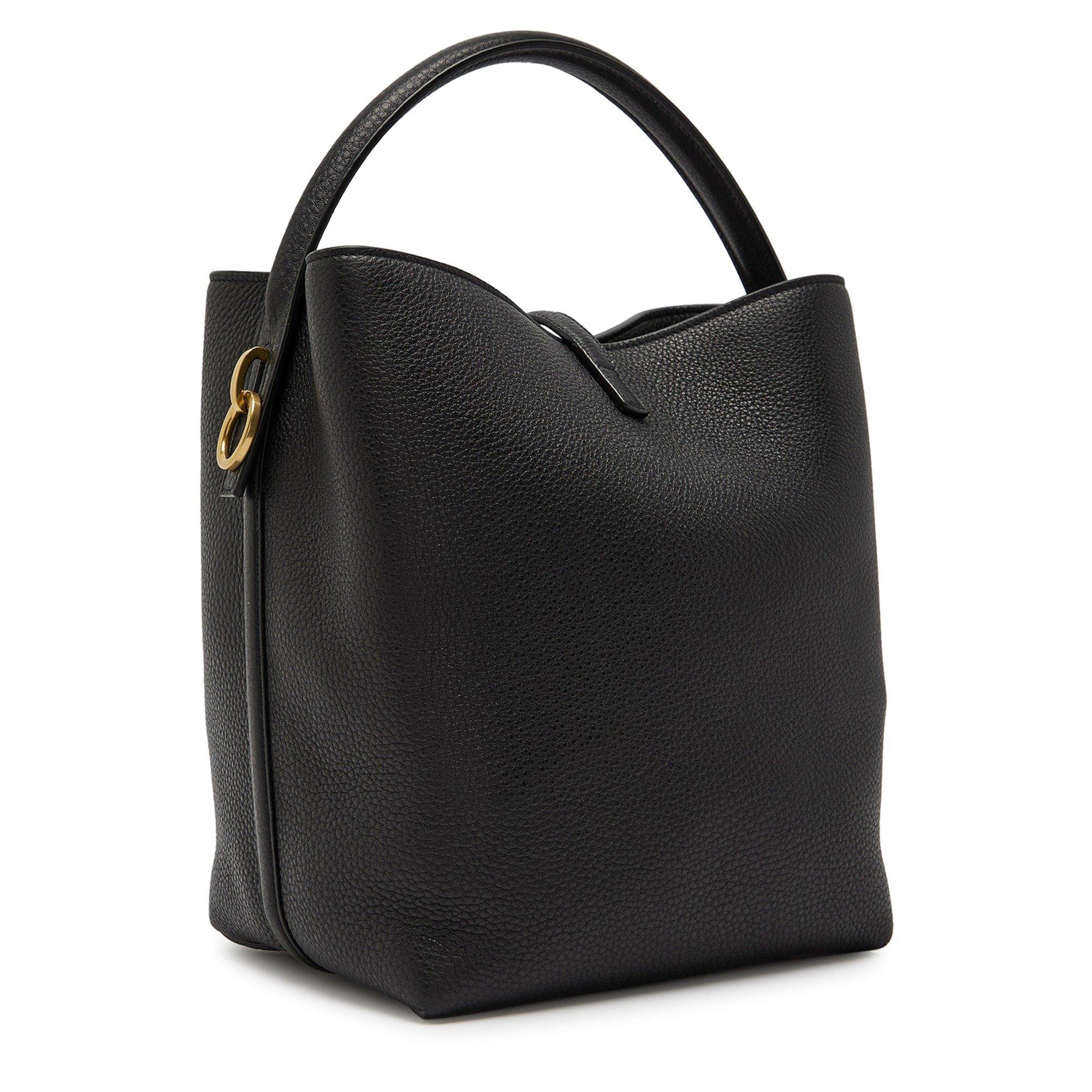 BLACK - Saint Laurent - LE 37 BUCKET GRAIN LEATHER - 2
