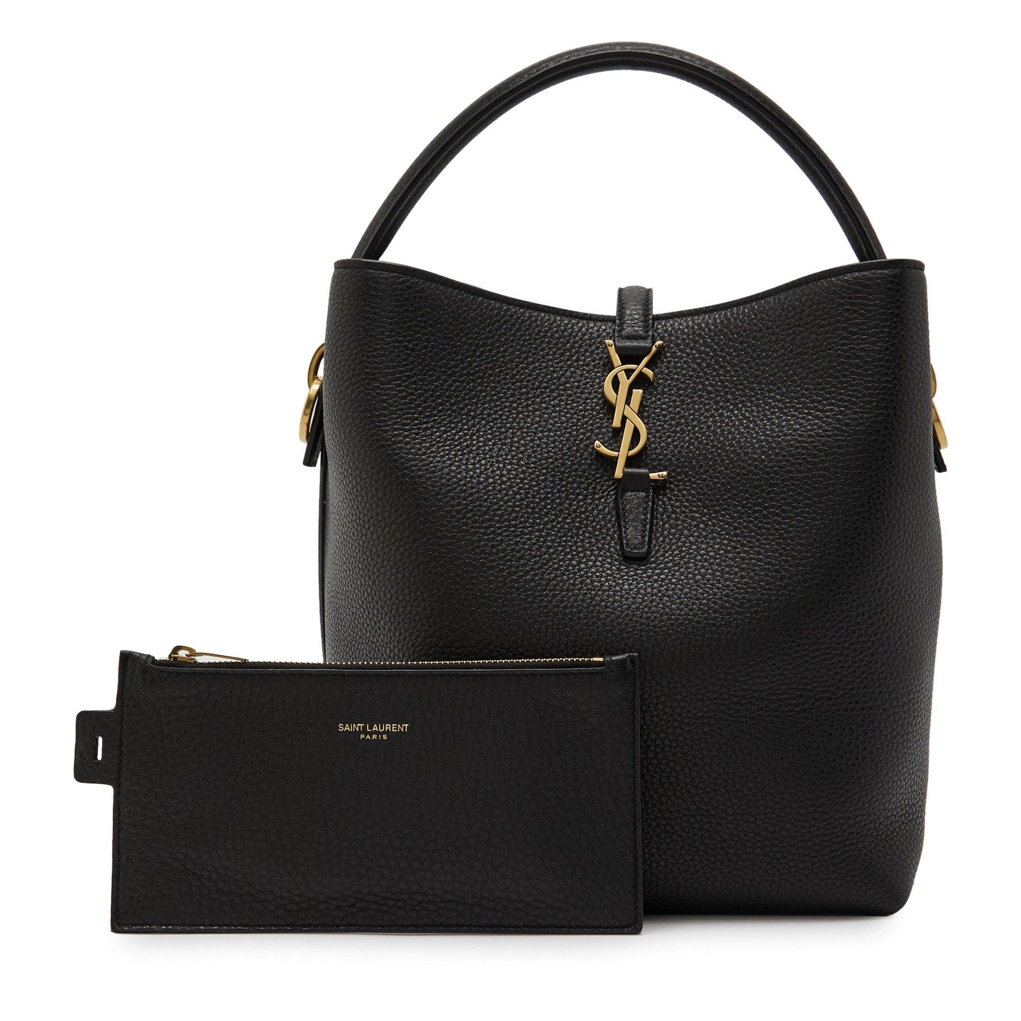 BLACK - Saint Laurent - LE 37 BUCKET GRAIN LEATHER - 6