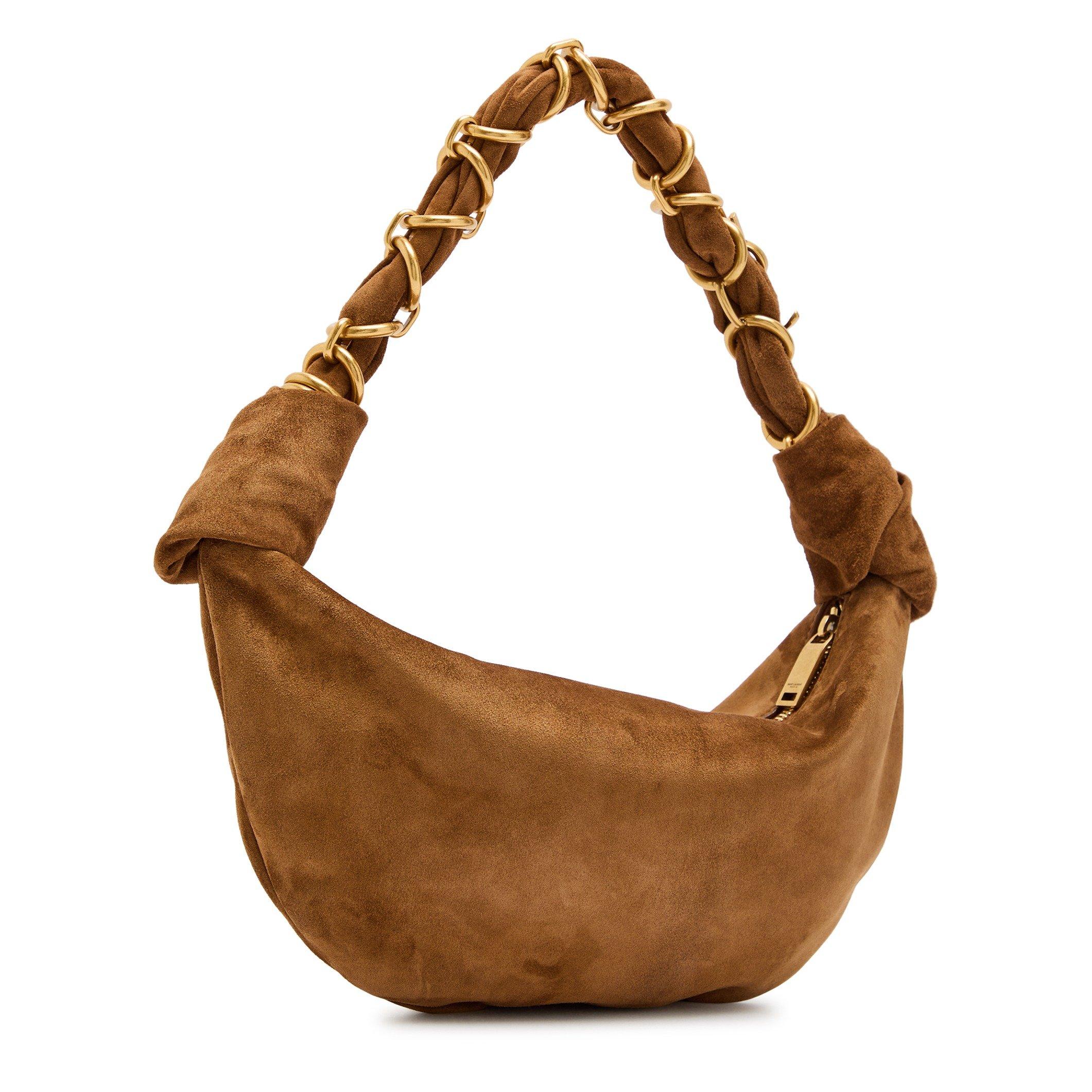 ORANGE - Saint Laurent - SUEDE HOBO WITH GOLD HANDLE LO - 2