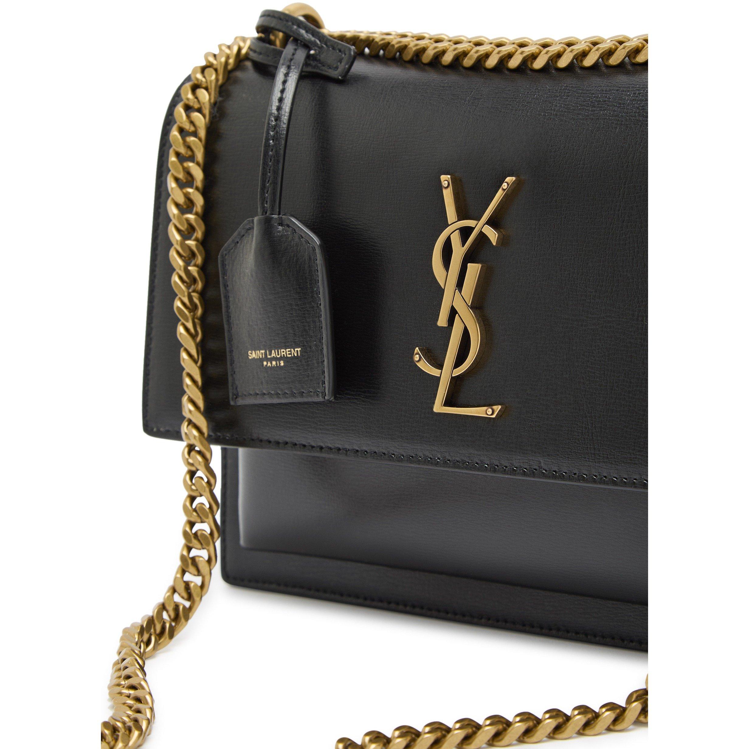 BLACK - Saint Laurent - Women's Sunset Leather Shoulder Bag - 4