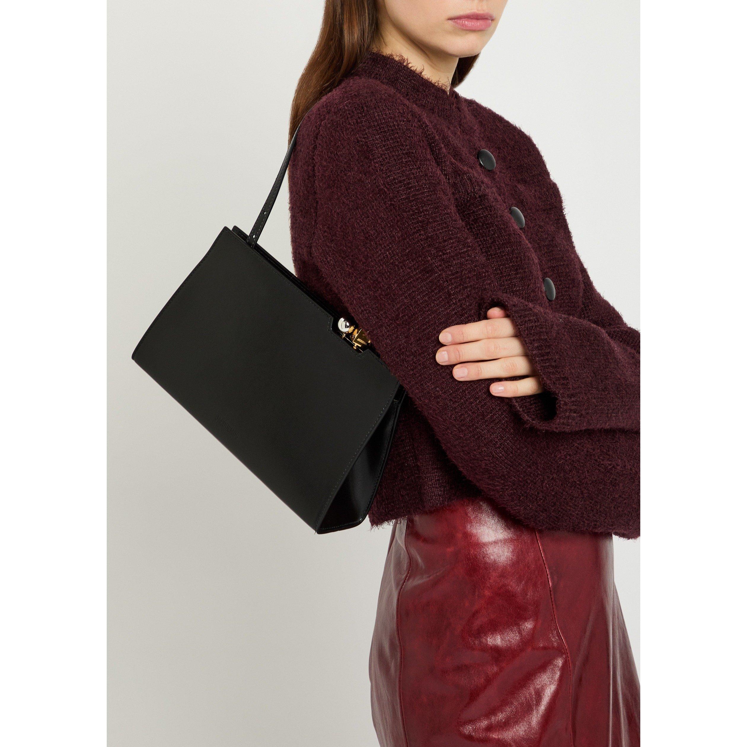 BLACK - Jacquemus - Women's Le Salon Leather Shoulder Bag - 3