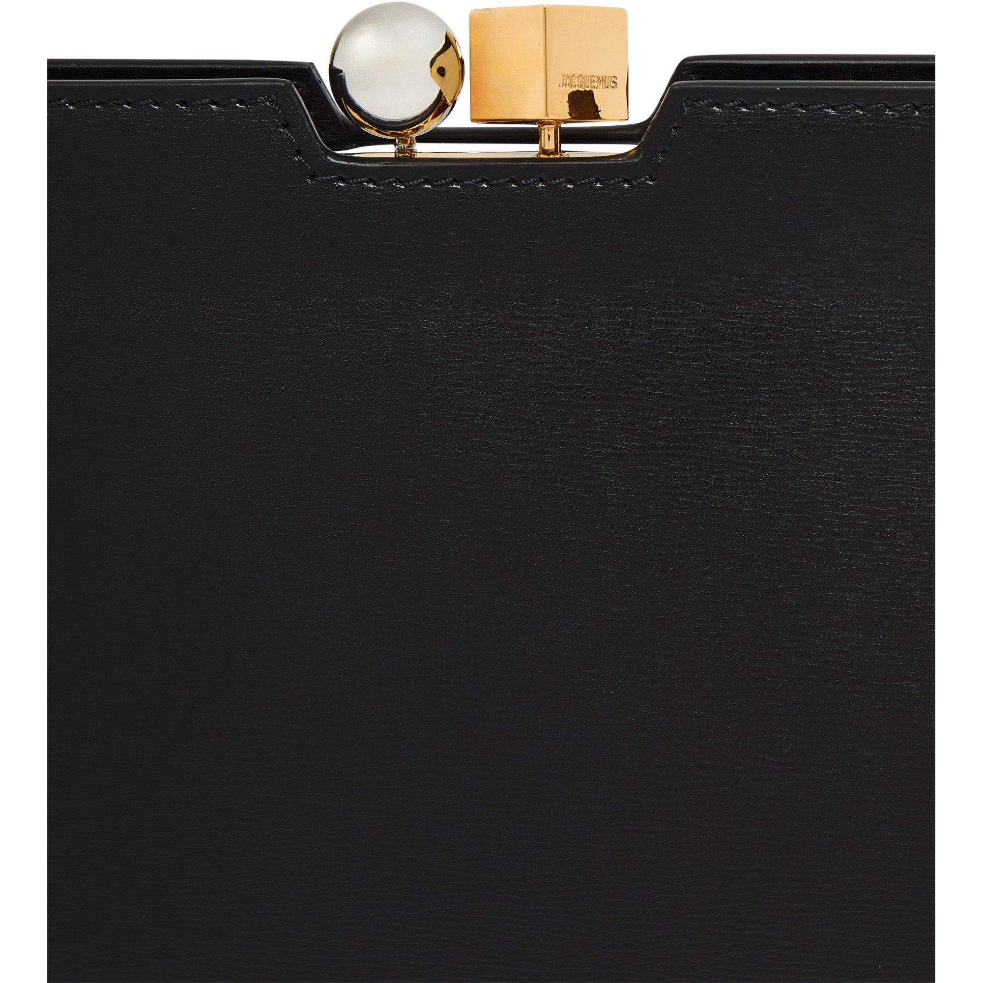 BLACK - Jacquemus - Women's Le Salon Leather Shoulder Bag - 4