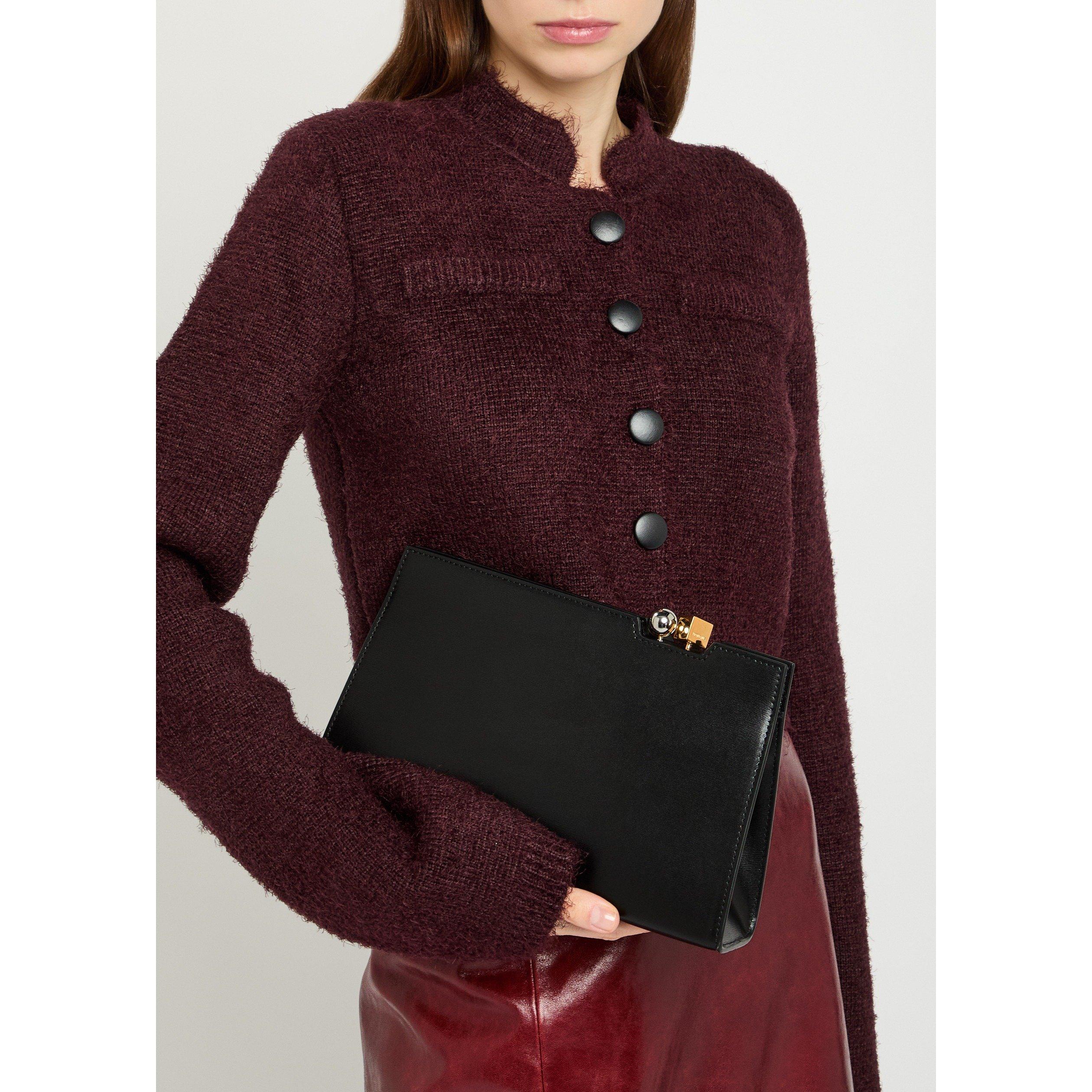 BLACK - Jacquemus - Women's Le Salon Leather Shoulder Bag - 6