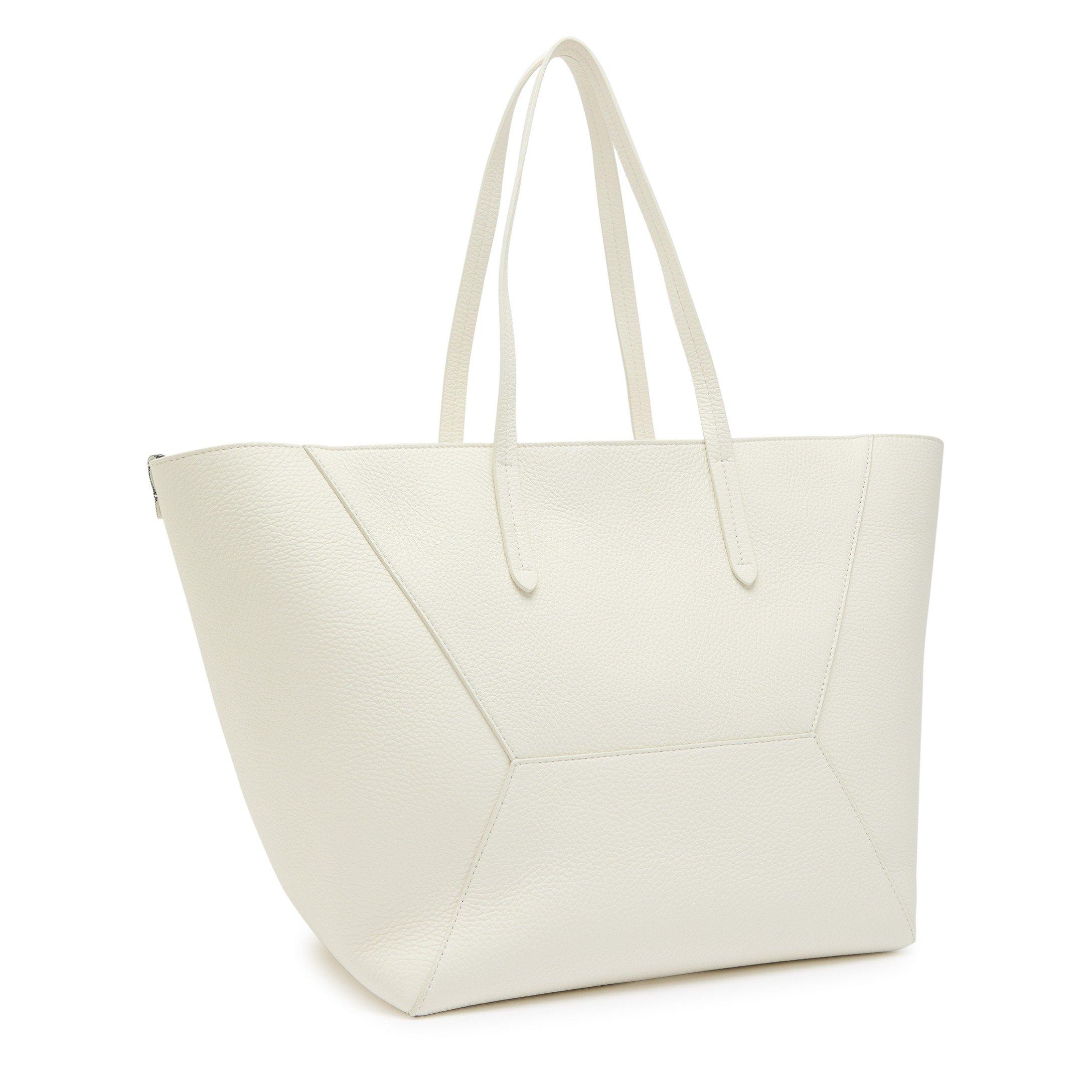 CREAM - Brunello Cucinelli - BEAD MED TOTE GRAIN - 2