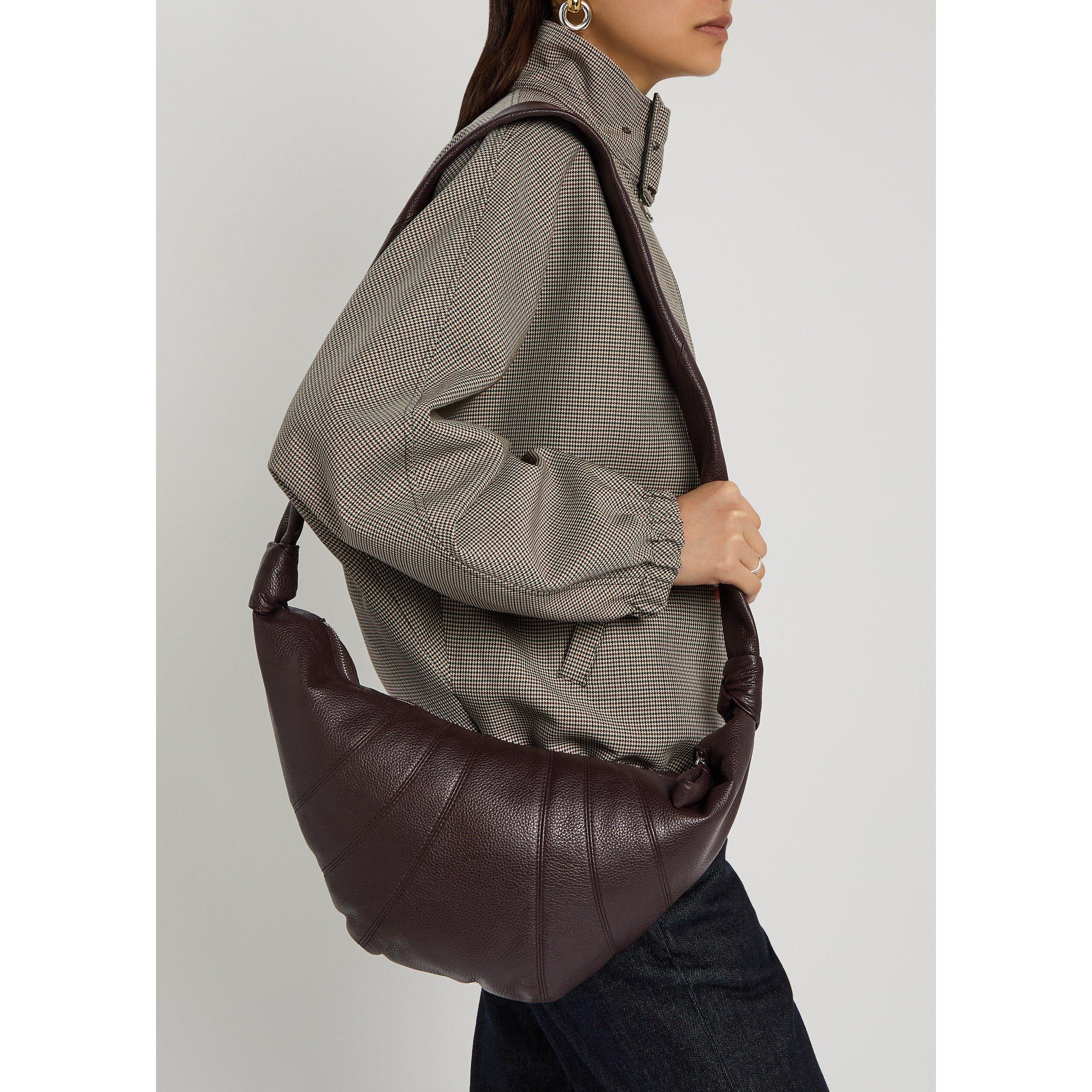 DARK BROWN - Lemaire - Women's Croissant Medium Leather Shoulder Bag - 3