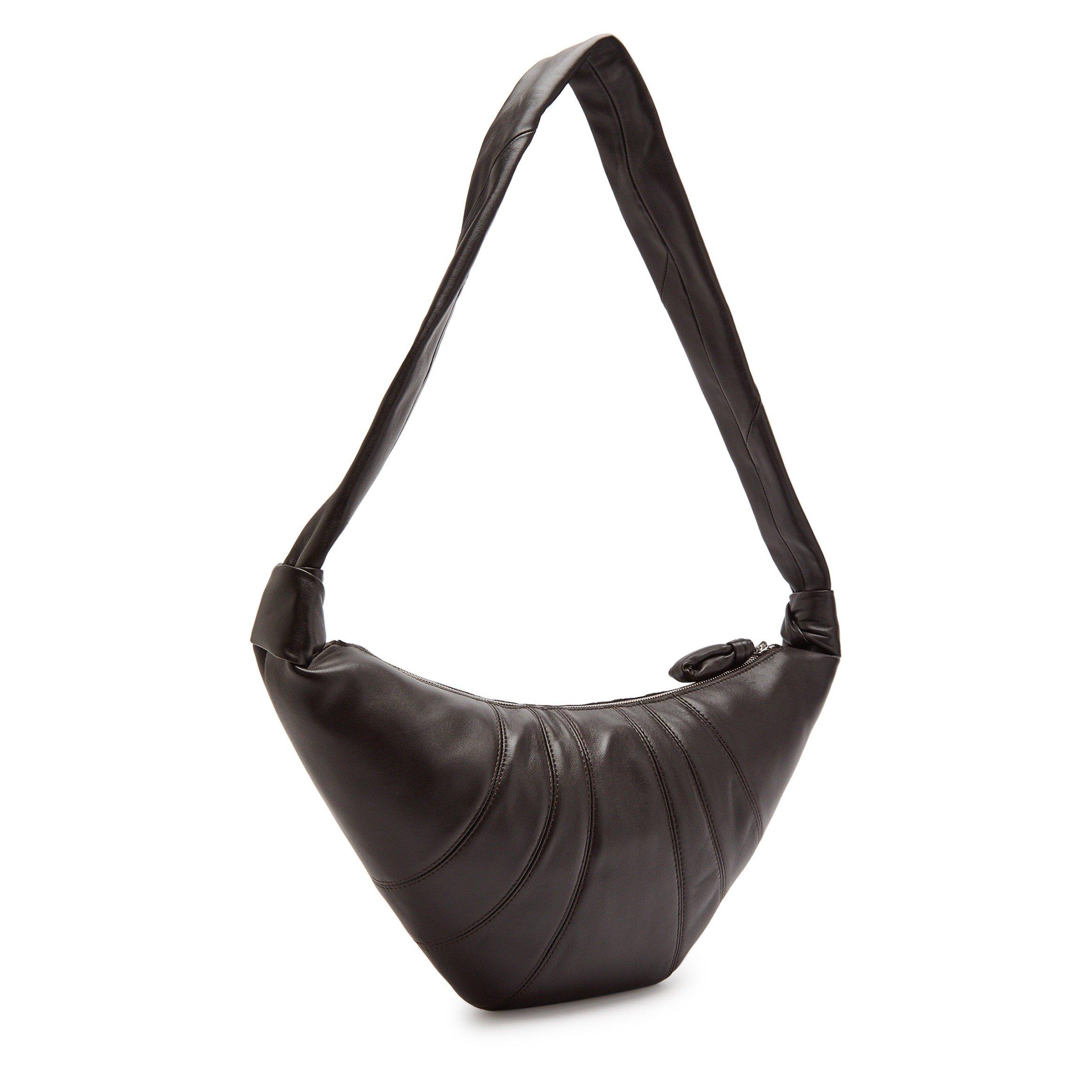 CHOCOLATE - Lemaire - Women's Croissant Medium Leather Shoulder Bag - 2
