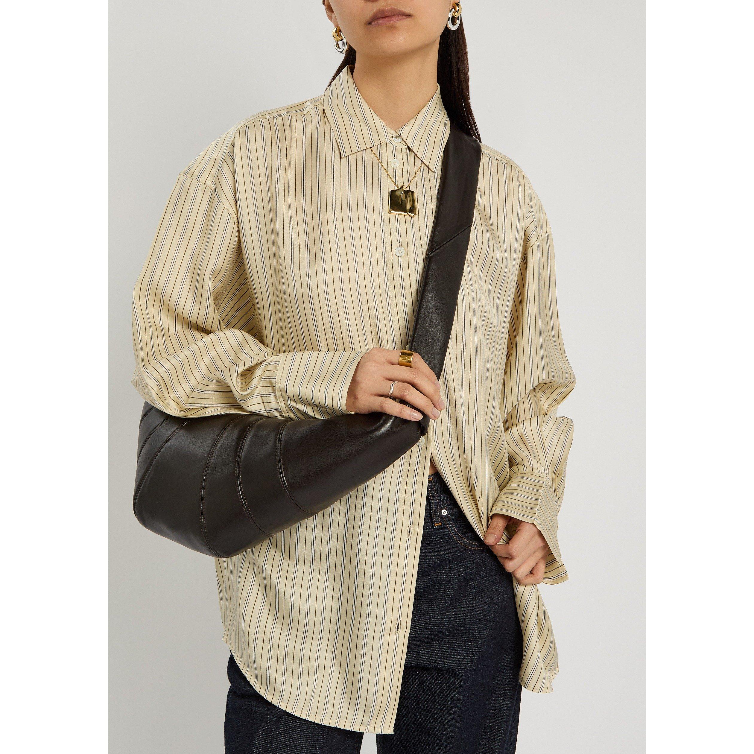 CHOCOLATE - Lemaire - Women's Croissant Medium Leather Shoulder Bag - 3