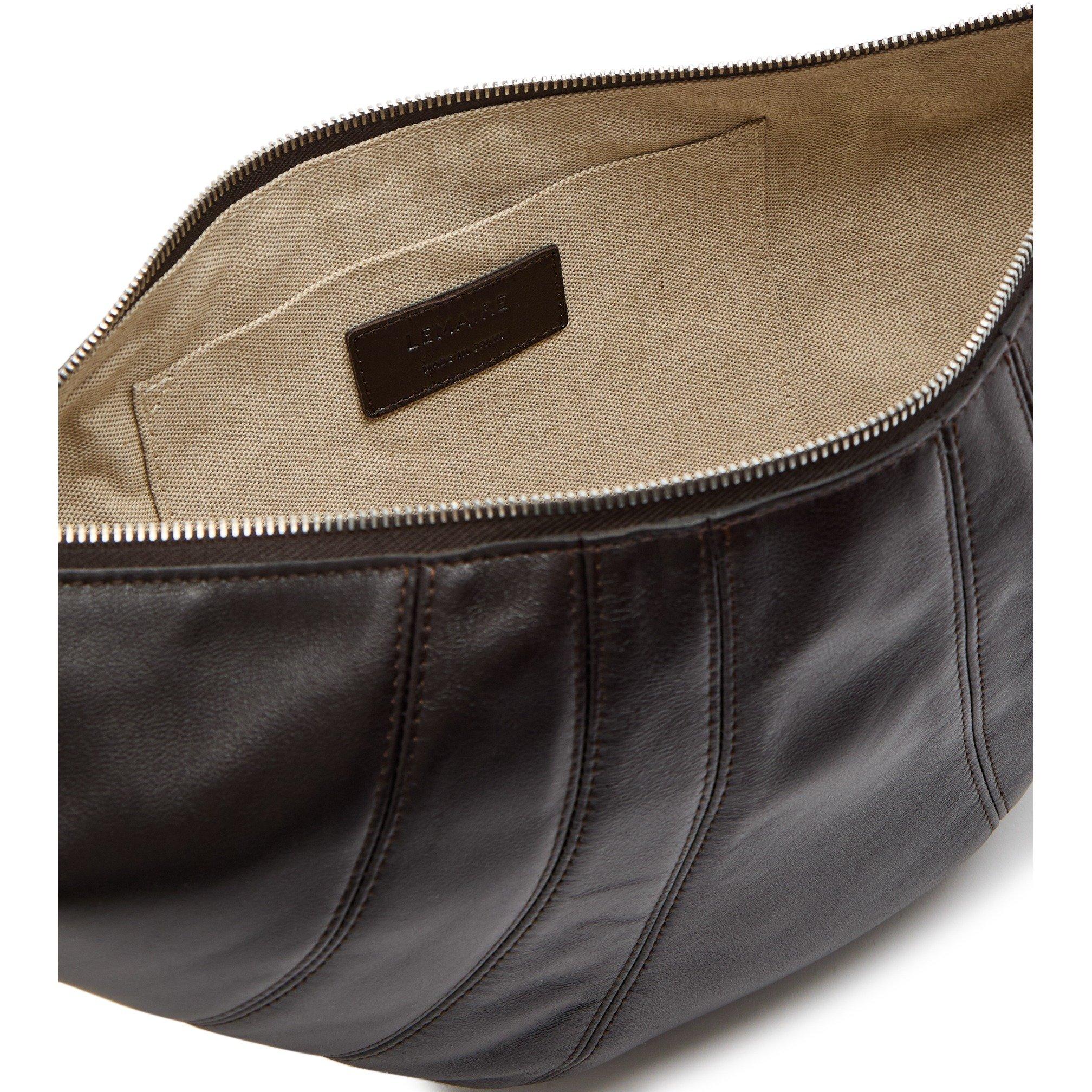 CHOCOLATE - Lemaire - Women's Croissant Medium Leather Shoulder Bag - 5