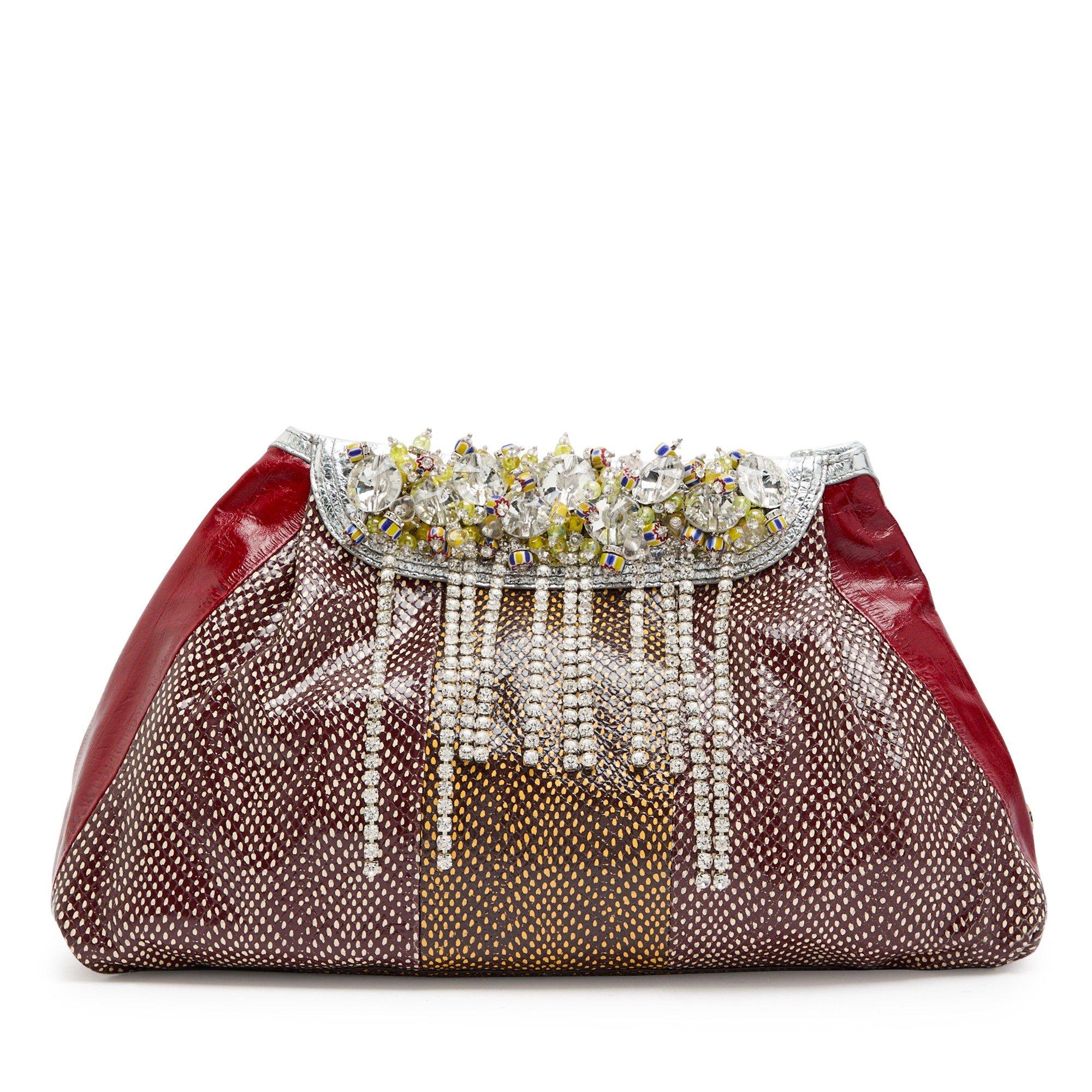 BROWN - Dries Van Noten - BLOSSOM SNAKE BAG