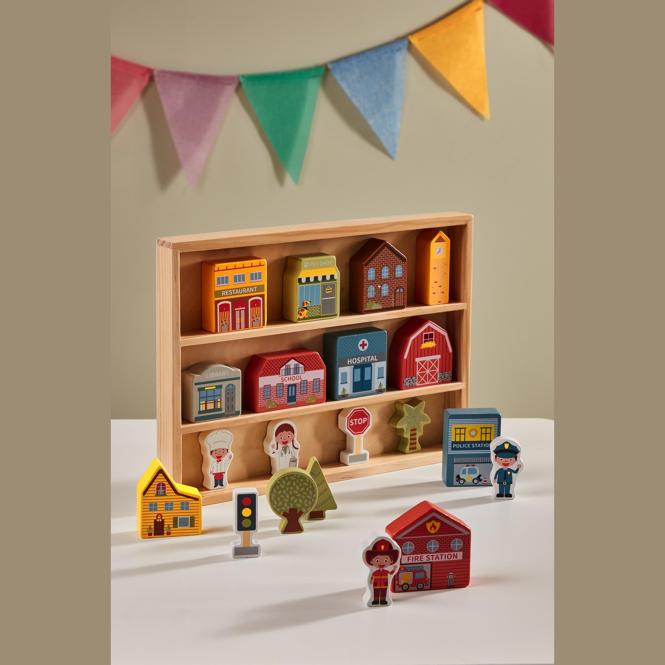 None - Toylife - Small Town Playset - 2