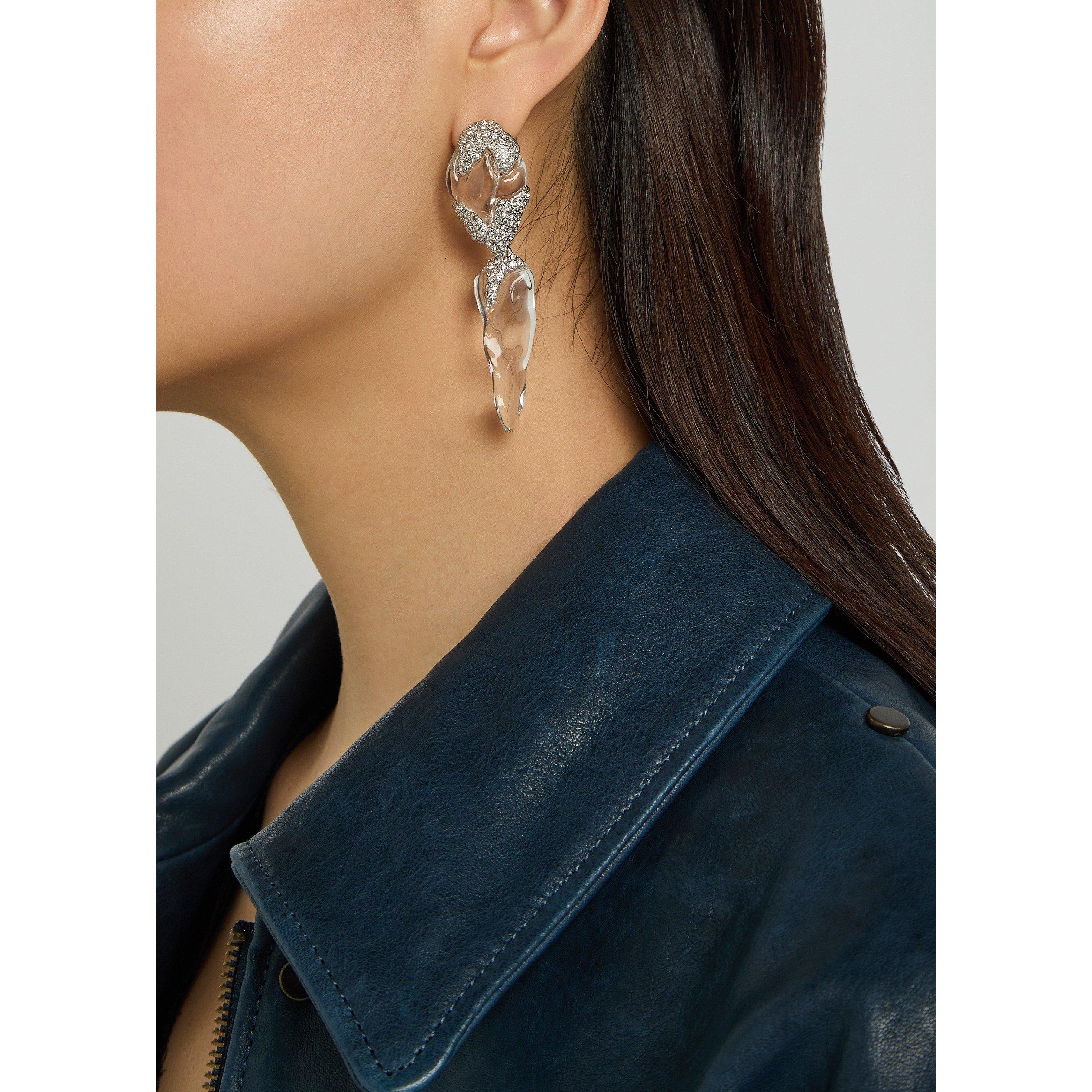 SILVER - Alexis Bittar - SILVERLAKE LUCITE POST DROP EA - 3