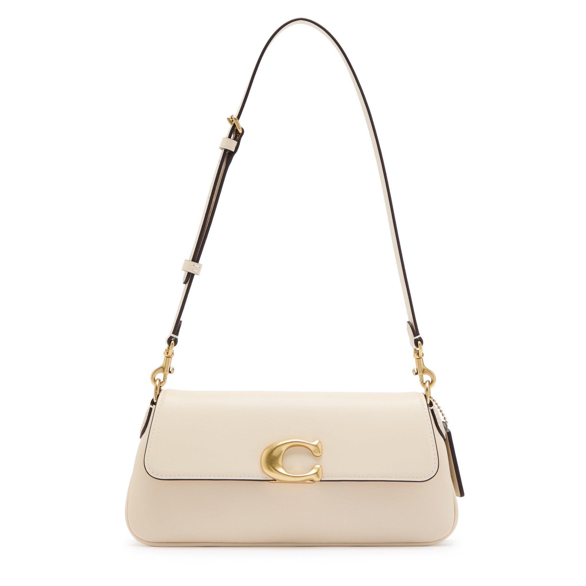 WHITE - Coach - JET LEATHER SHOULDER BAG - 1