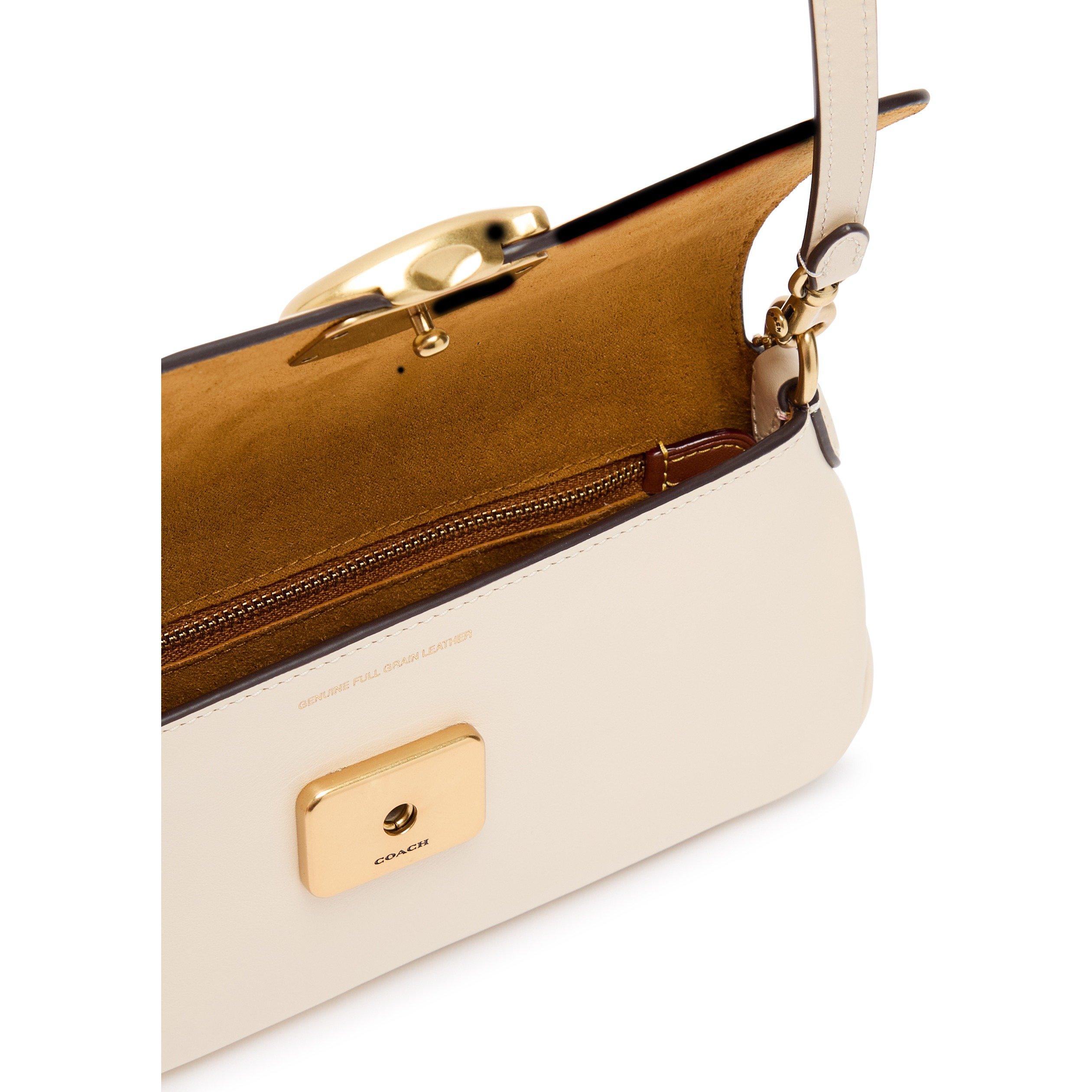 WHITE - Coach - JET LEATHER SHOULDER BAG - 5