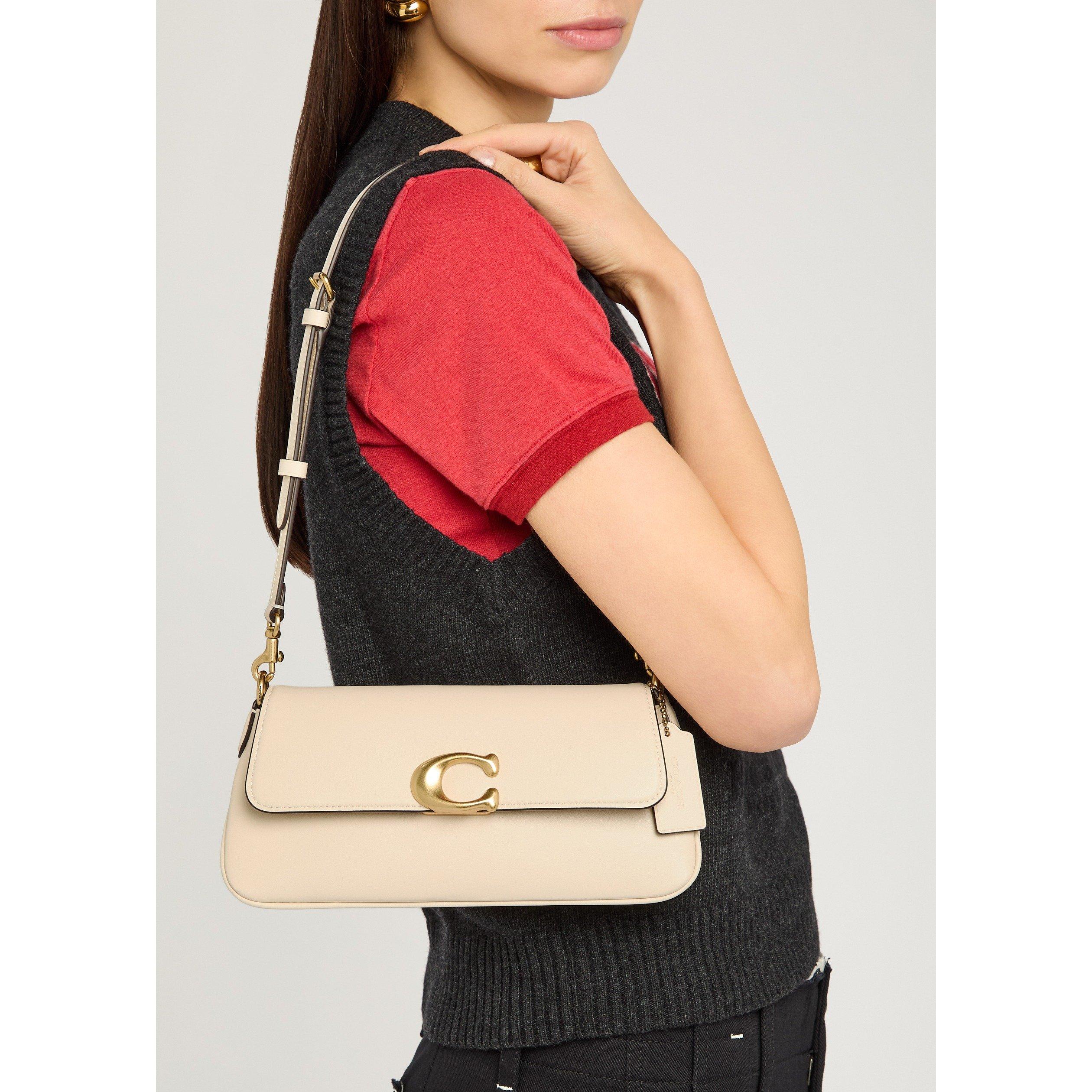 WHITE - Coach - JET LEATHER SHOULDER BAG - 7