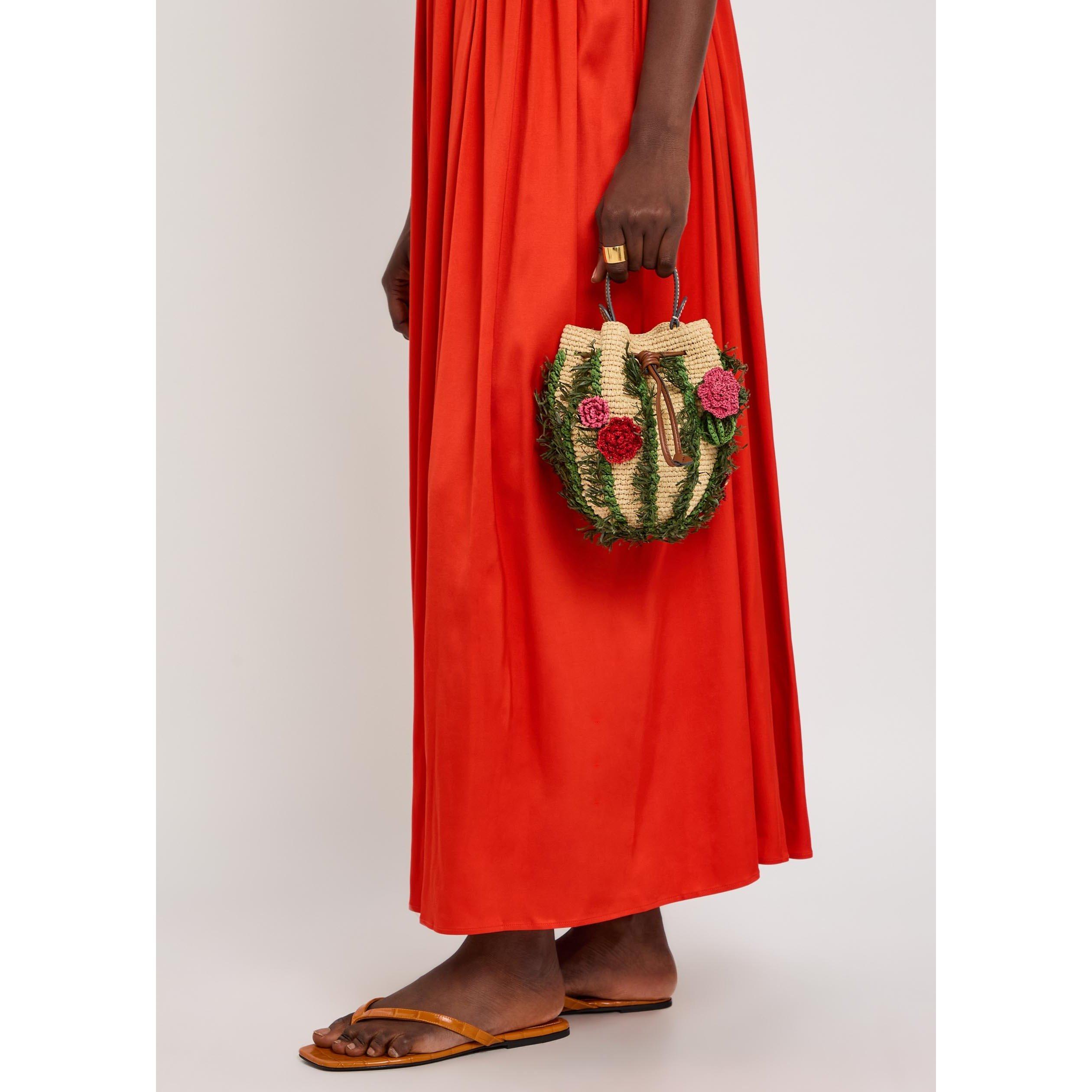 NATURAL - Anya Hindmarch - CACTUS RAFFIA LEATHER CROSSBOD - 3