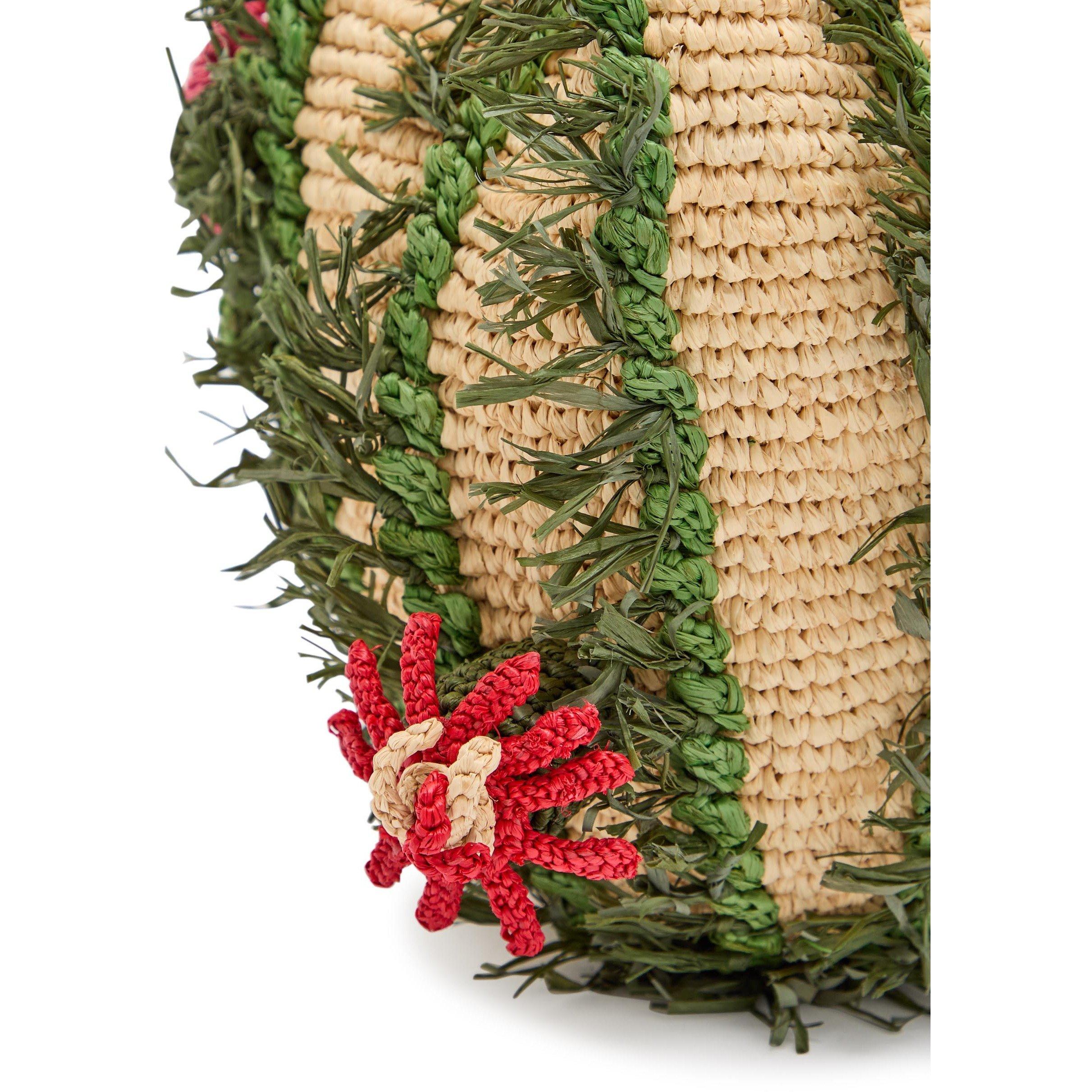 NATURAL - Anya Hindmarch - CACTUS RAFFIA LEATHER CROSSBOD - 4