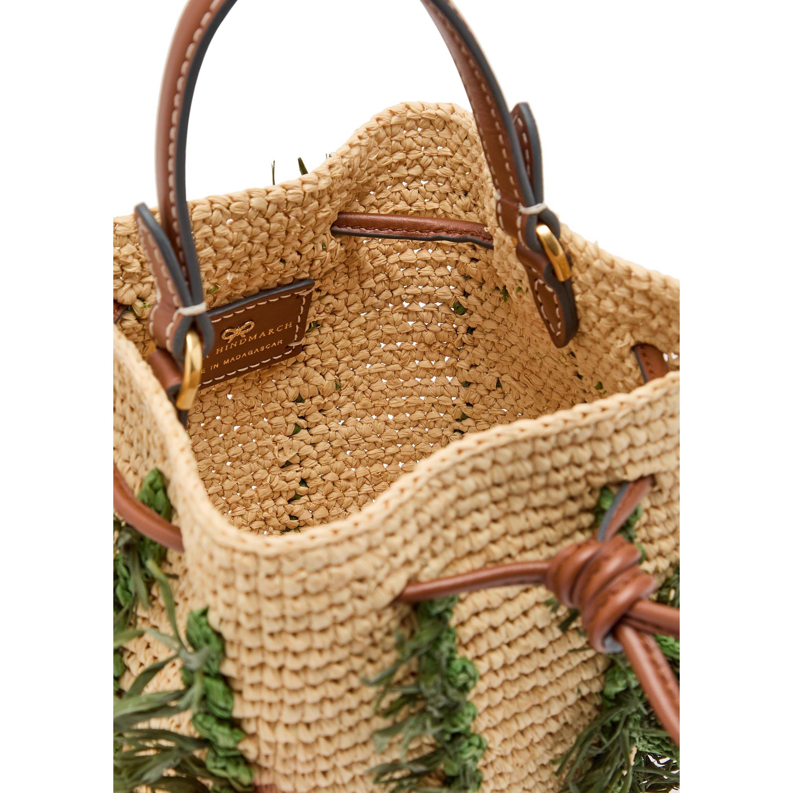 NATURAL - Anya Hindmarch - CACTUS RAFFIA LEATHER CROSSBOD - 5