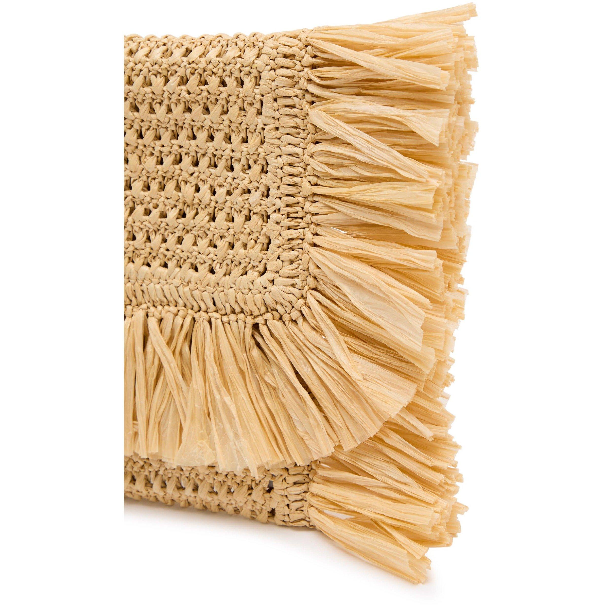 NATURAL - Anya Hindmarch - RAFFIA OVERSIZED CLUTCH - 4