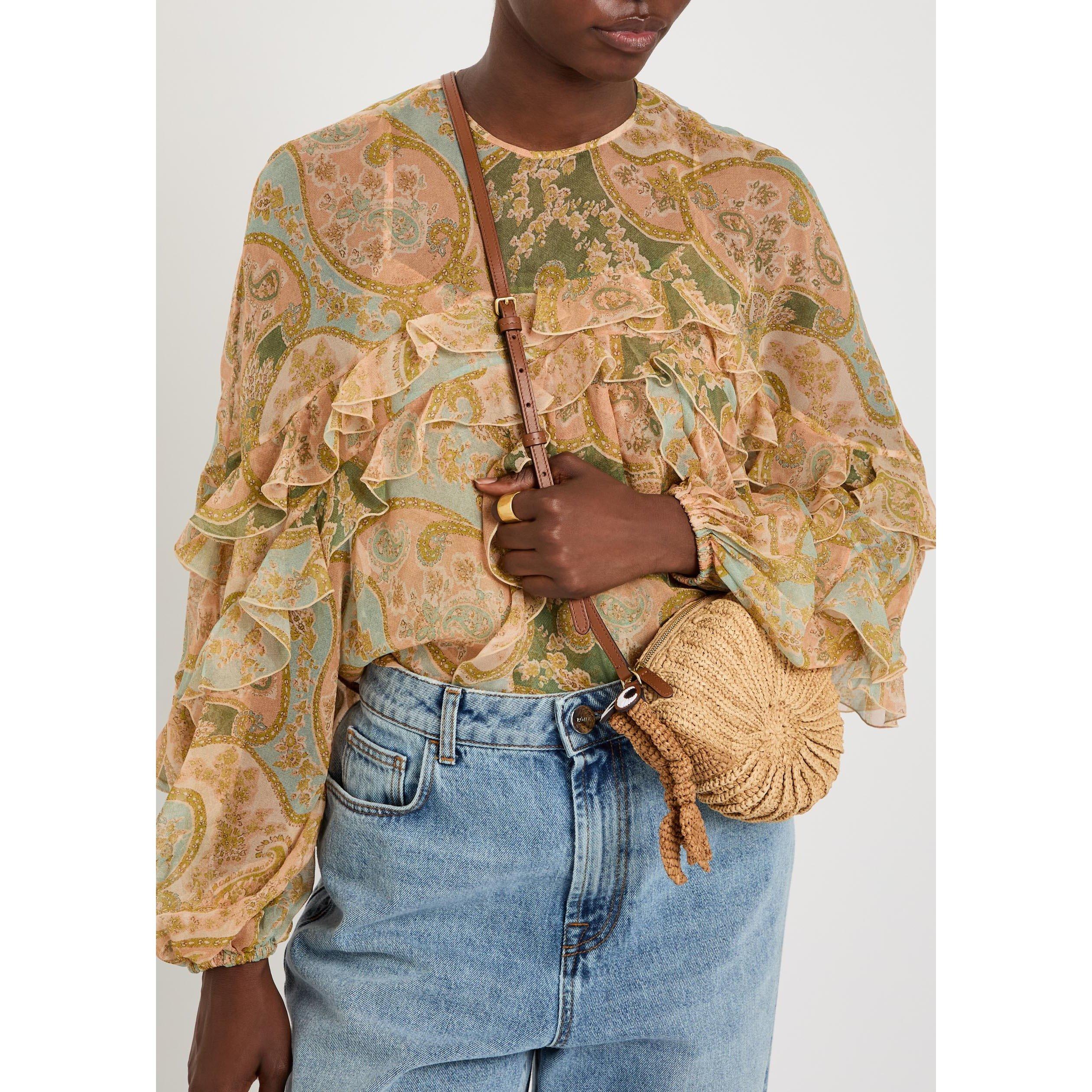 NATURAL - Anya Hindmarch - HERMIT CRAB RAFFIA LEATHER CRO - 3