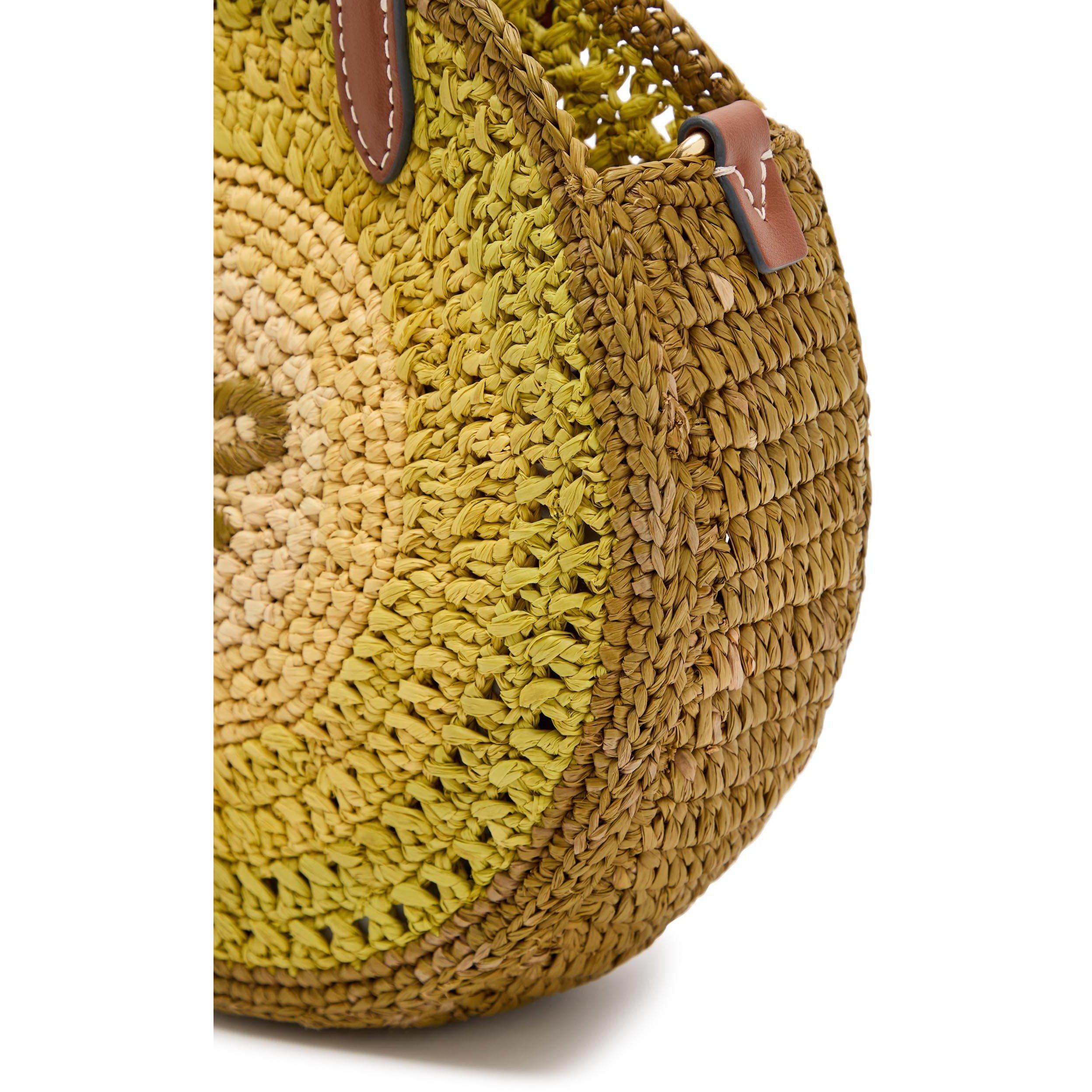GREEN AND OTHER - Anya Hindmarch - BOW ROUND RAFFIA LEATHER SML T - 4