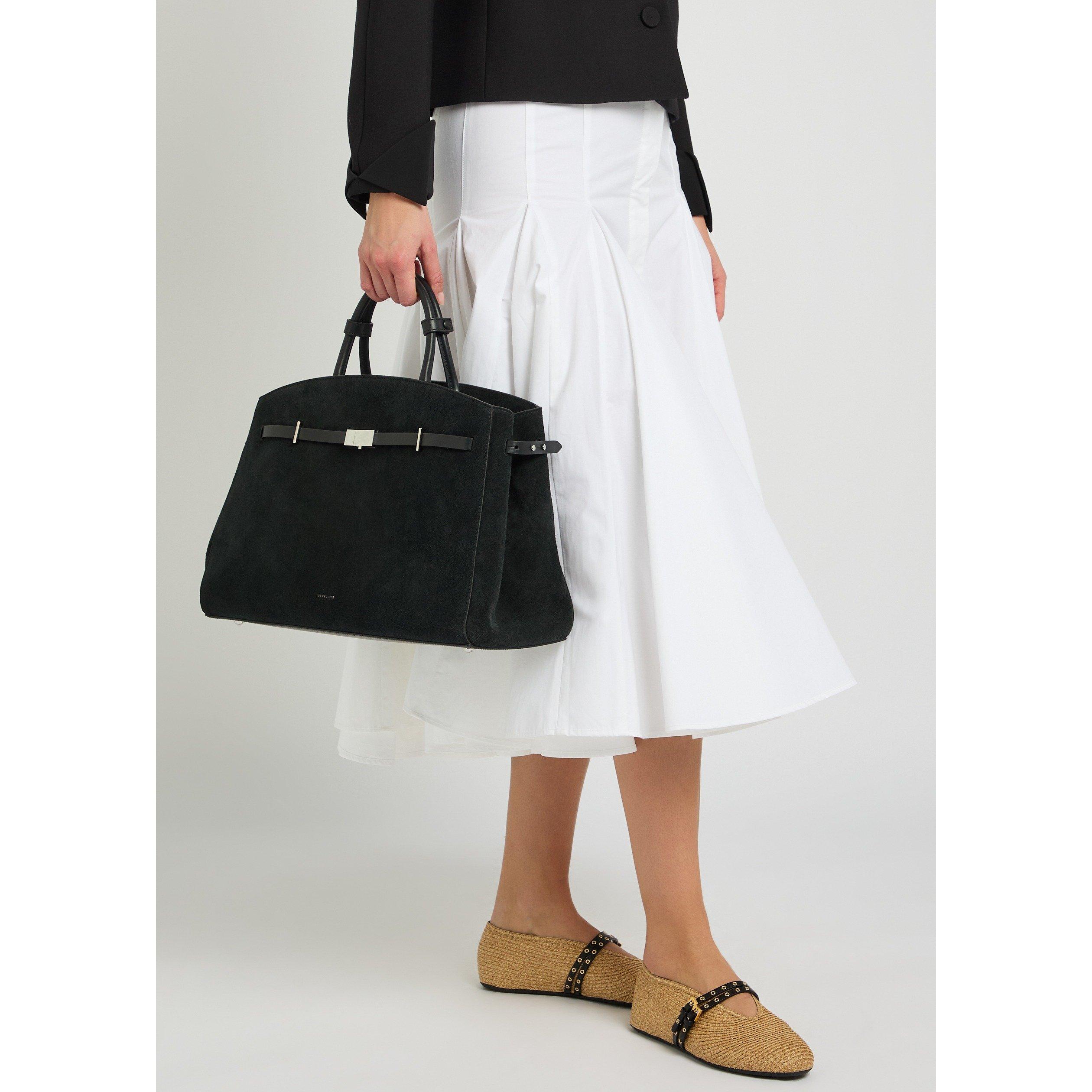BLACK - DeMellier - Women's Hudson Suede Top Handle Bag - 3