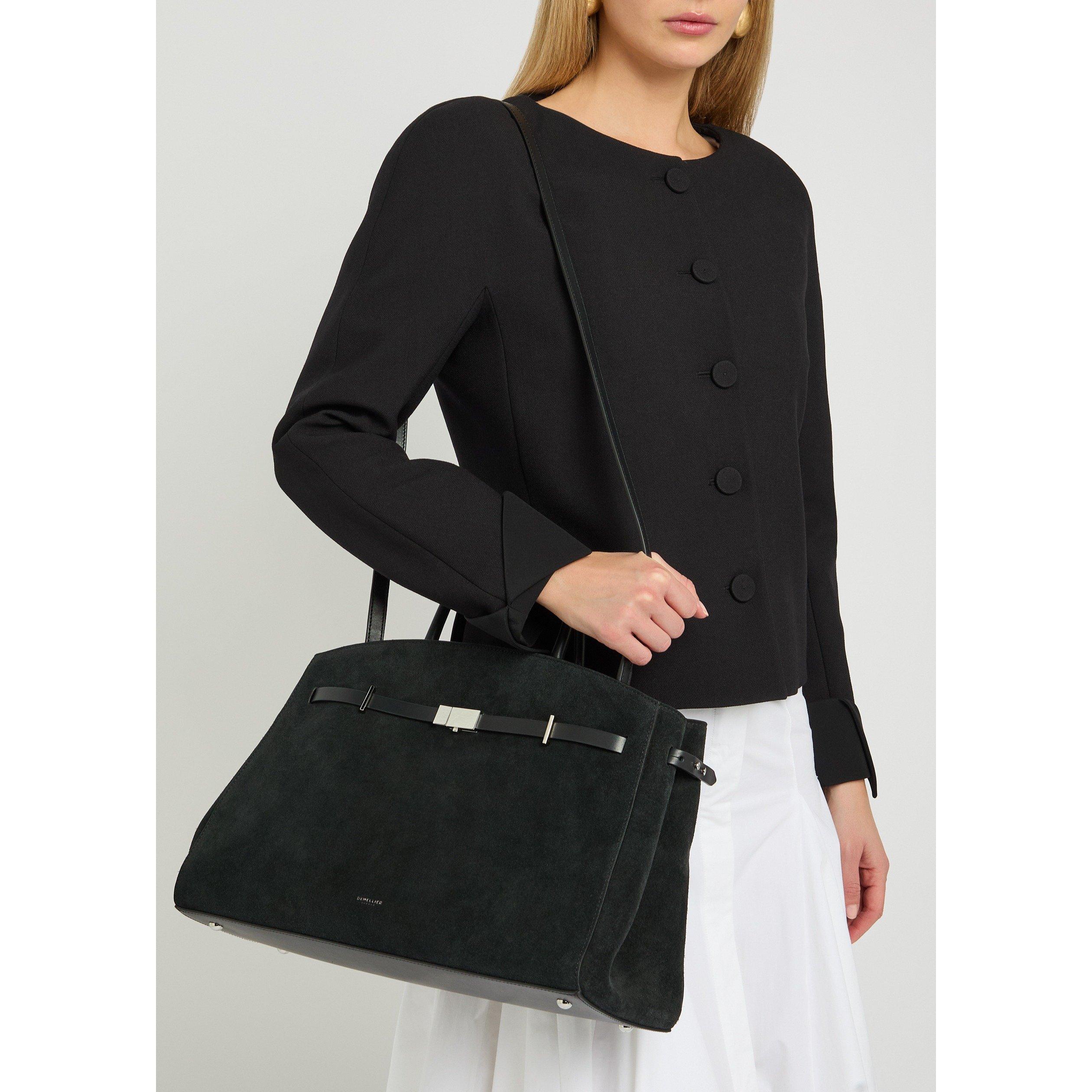 BLACK - DeMellier - Women's Hudson Suede Top Handle Bag - 6