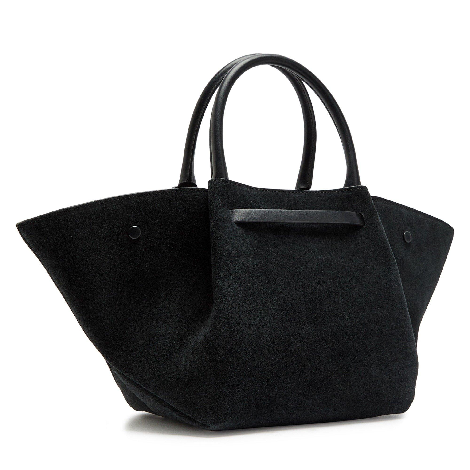 BLACK - DeMellier - Women's Midi New York Leather Tote Bag - 2