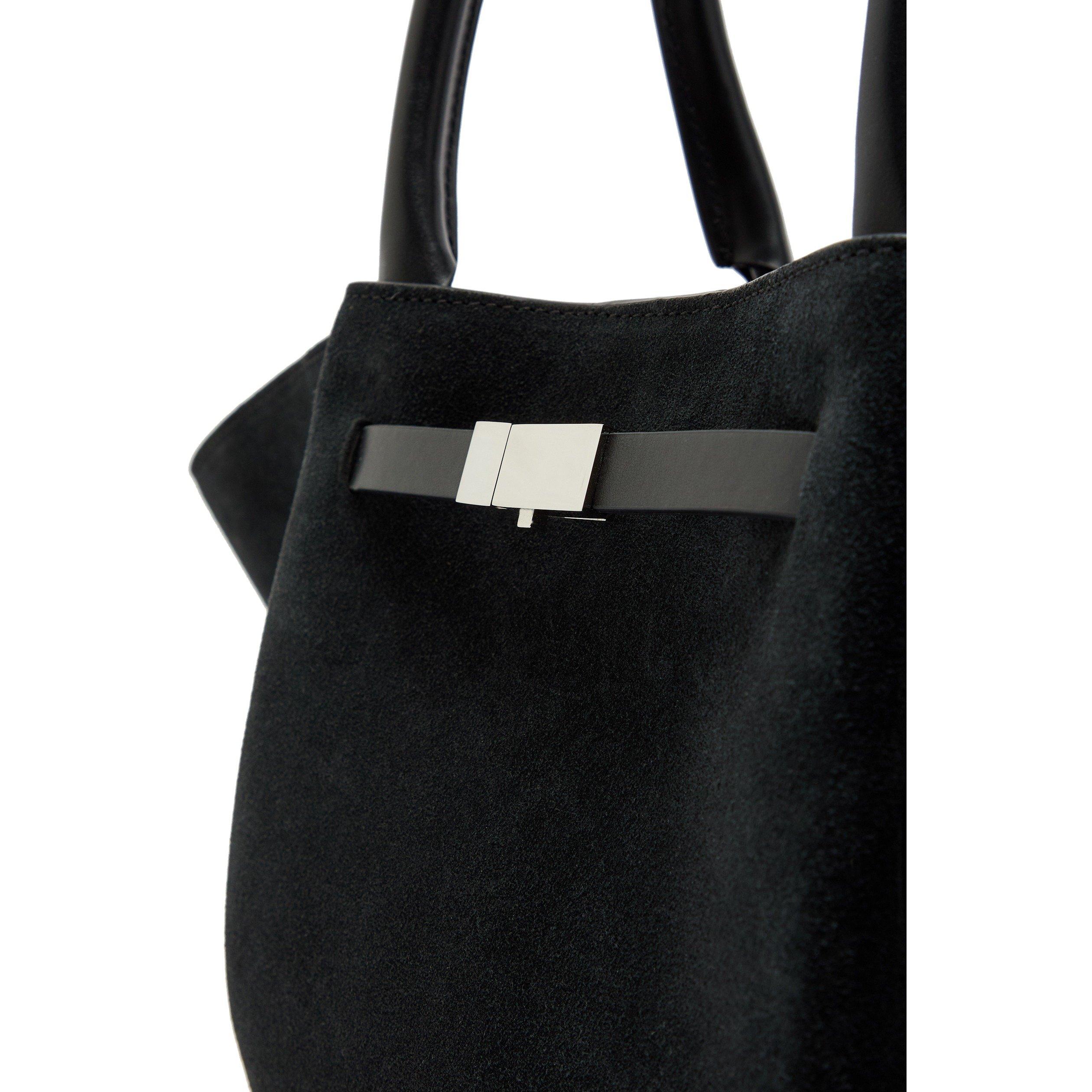 BLACK - DeMellier - Women's Midi New York Leather Tote Bag - 4