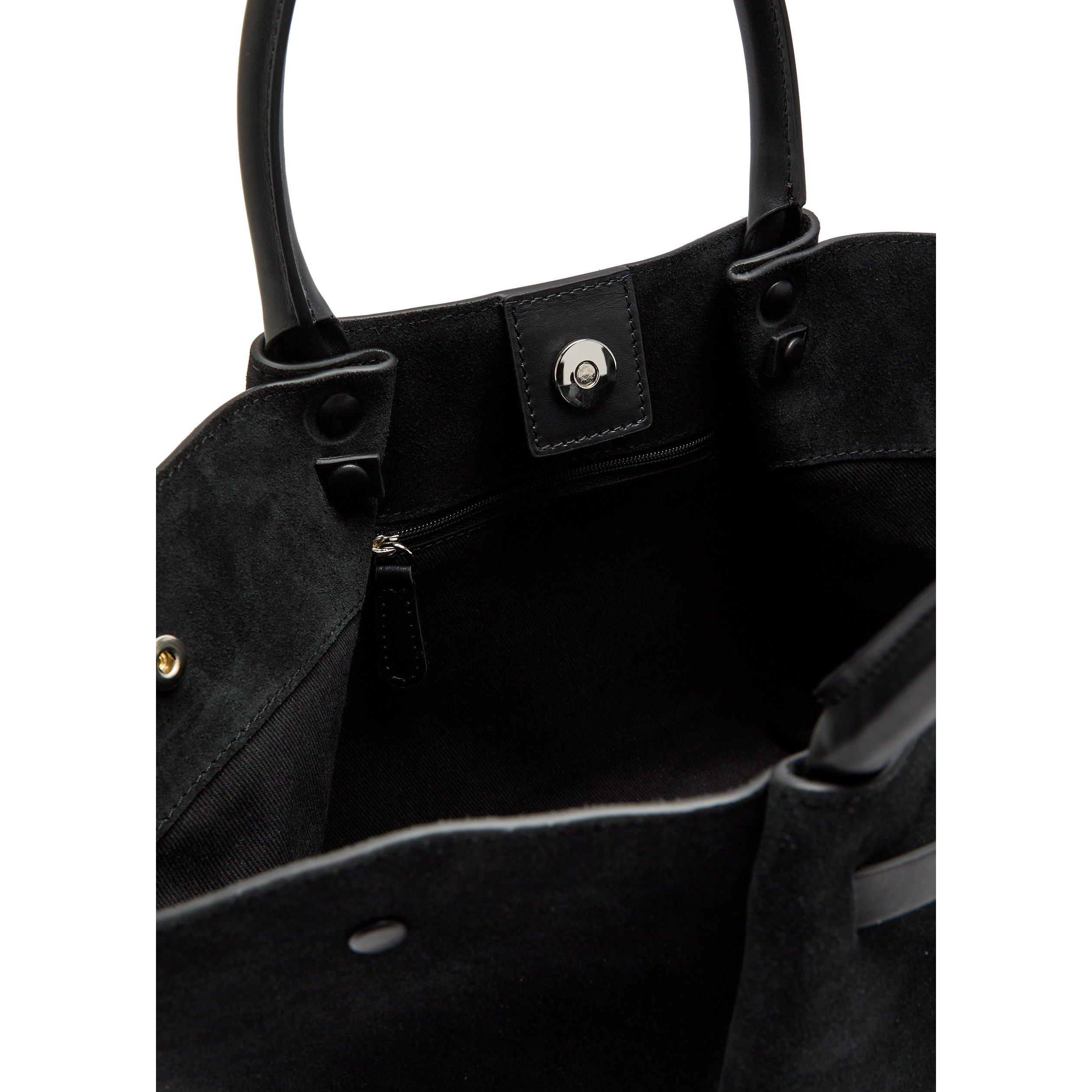 BLACK - DeMellier - Women's Midi New York Leather Tote Bag - 5