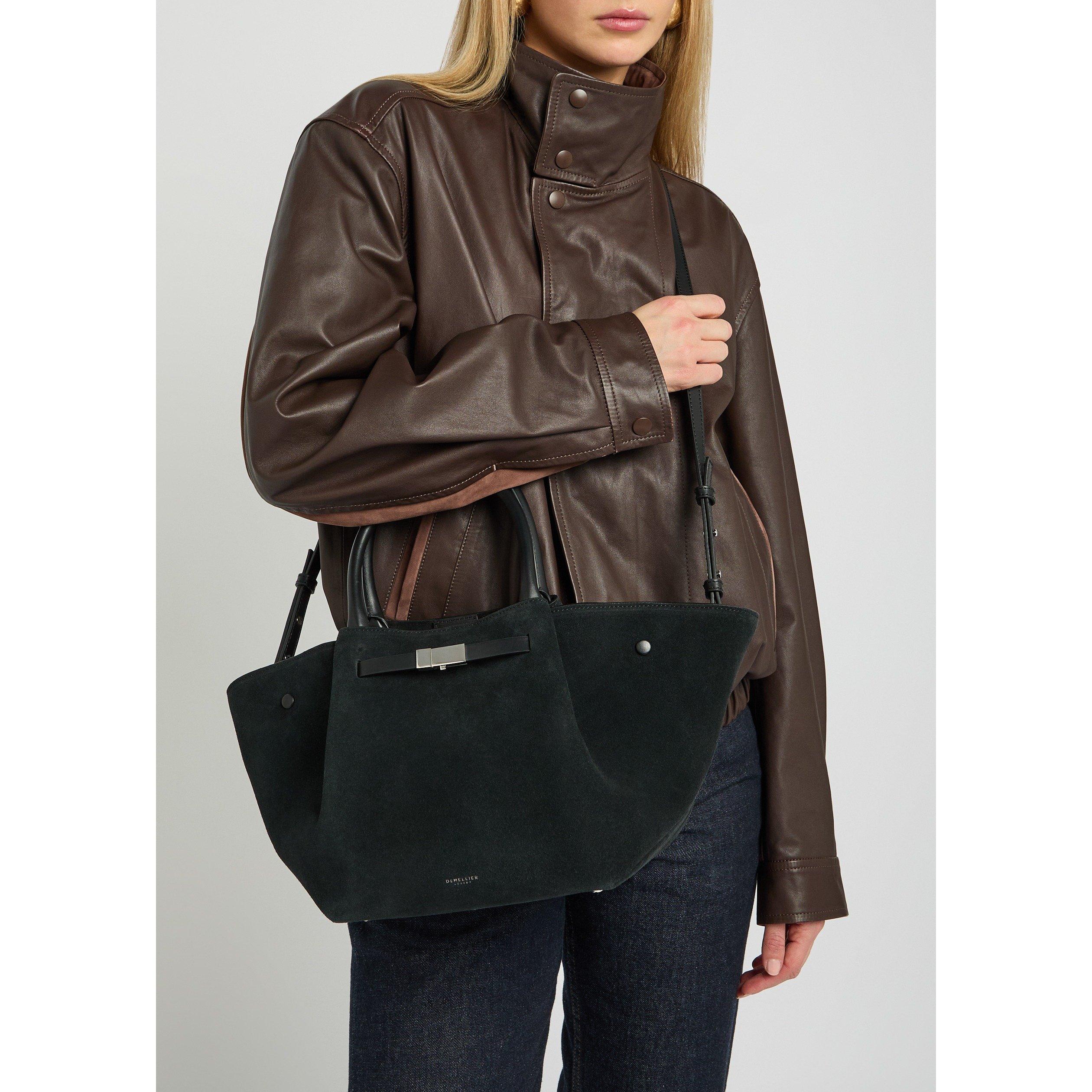 BLACK - DeMellier - Women's Midi New York Leather Tote Bag - 6