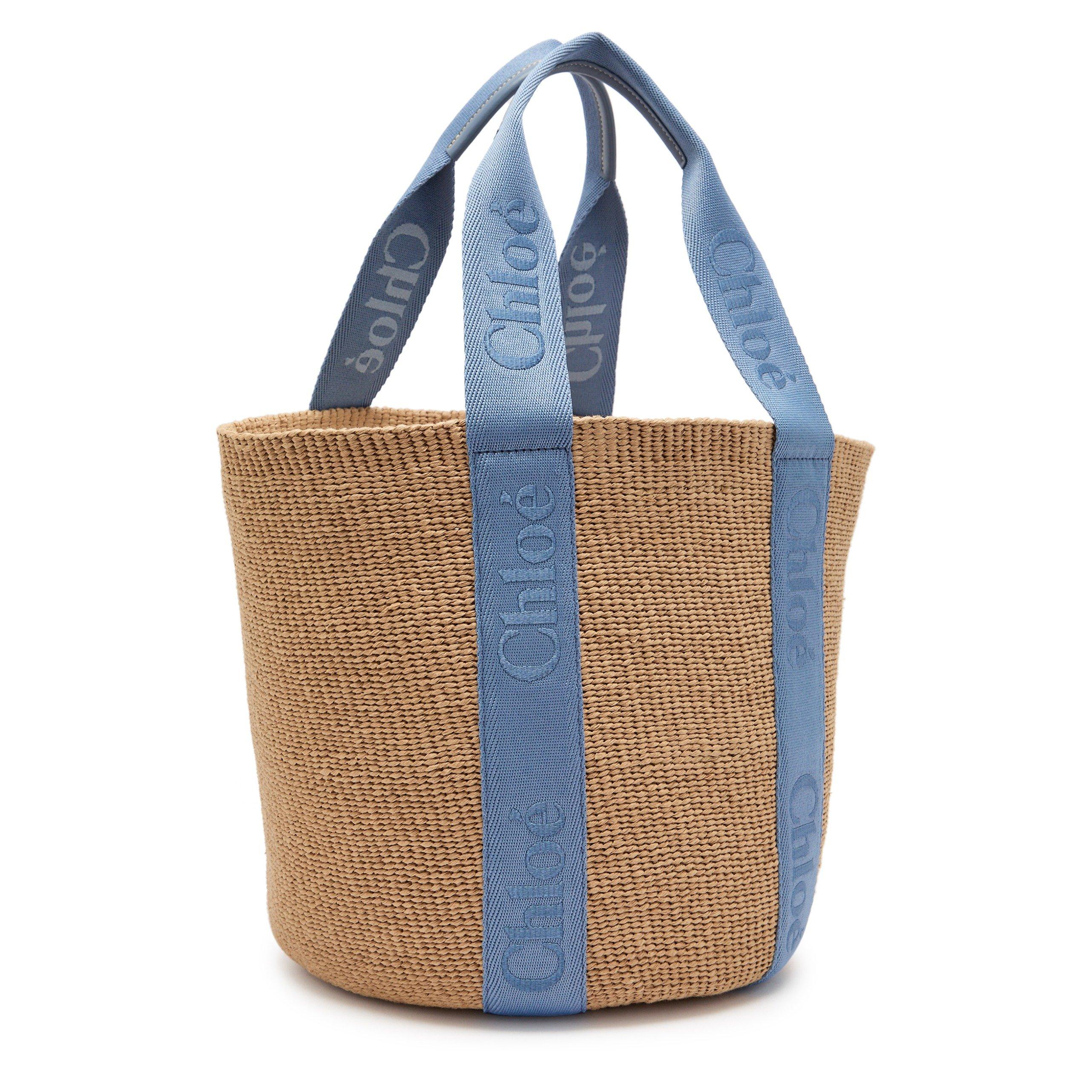 BLUE AND OTHER - Chloe - WOODY RAFFIA TOTE - 2