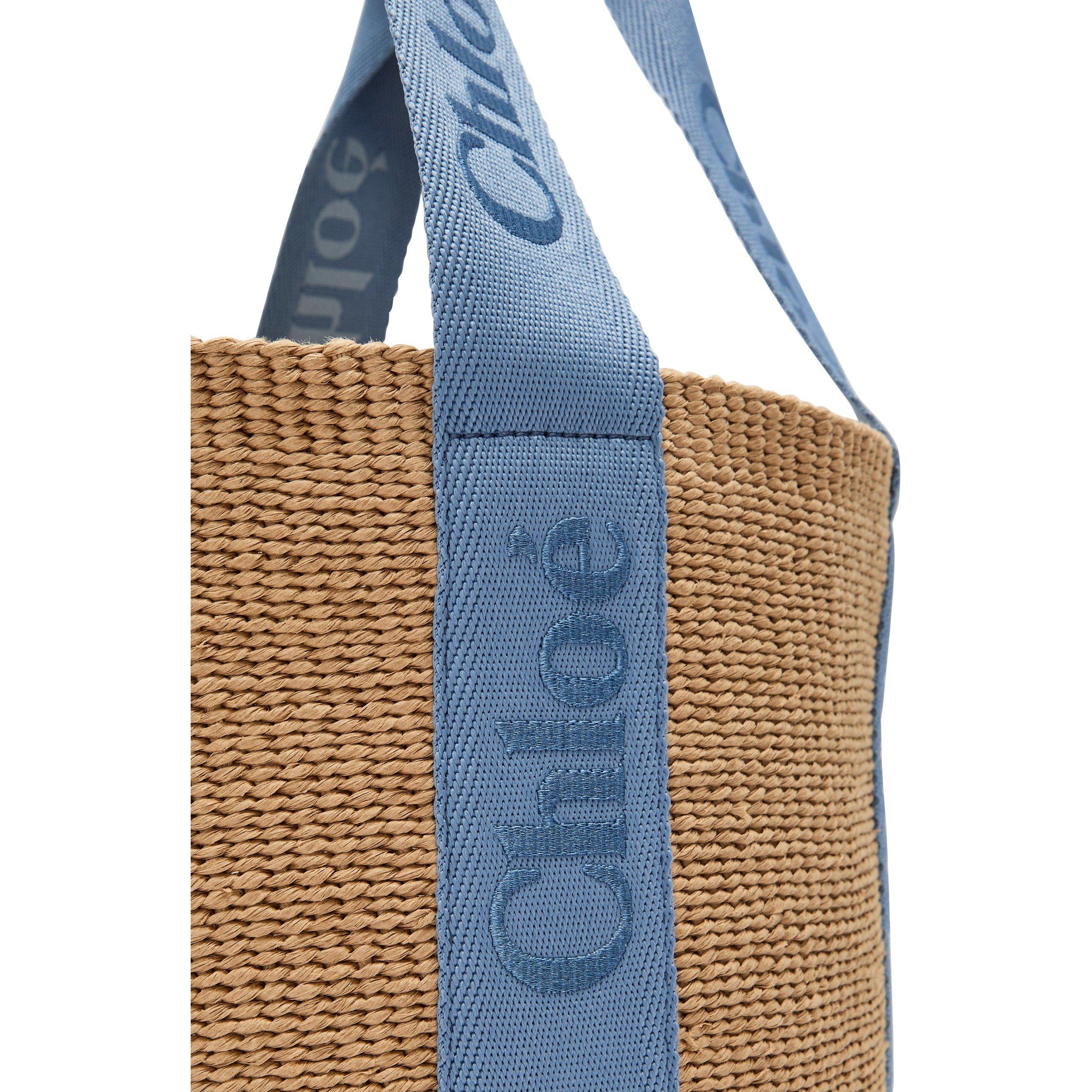 BLUE AND OTHER - Chloe - WOODY RAFFIA TOTE - 4