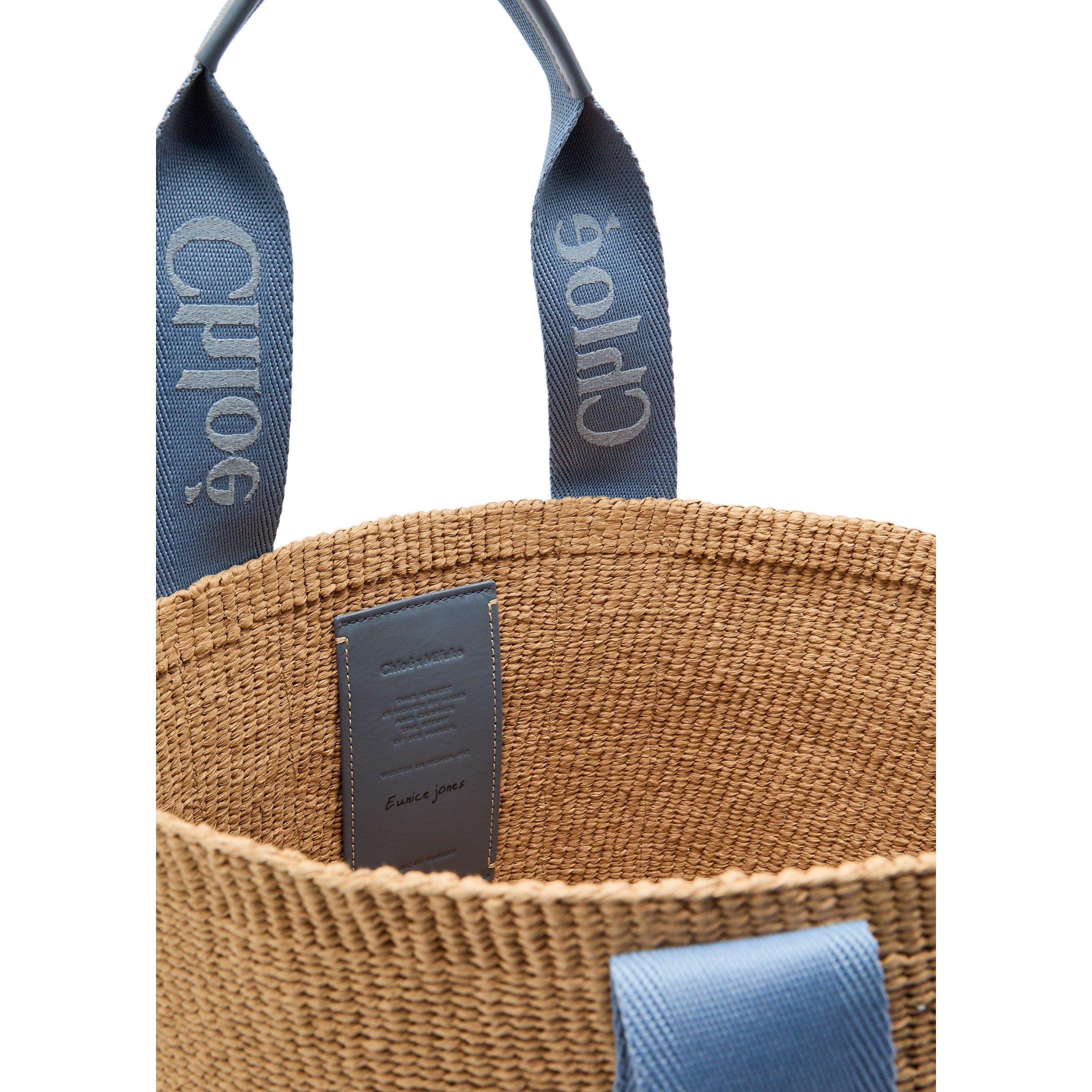 BLUE AND OTHER - Chloe - WOODY RAFFIA TOTE - 5