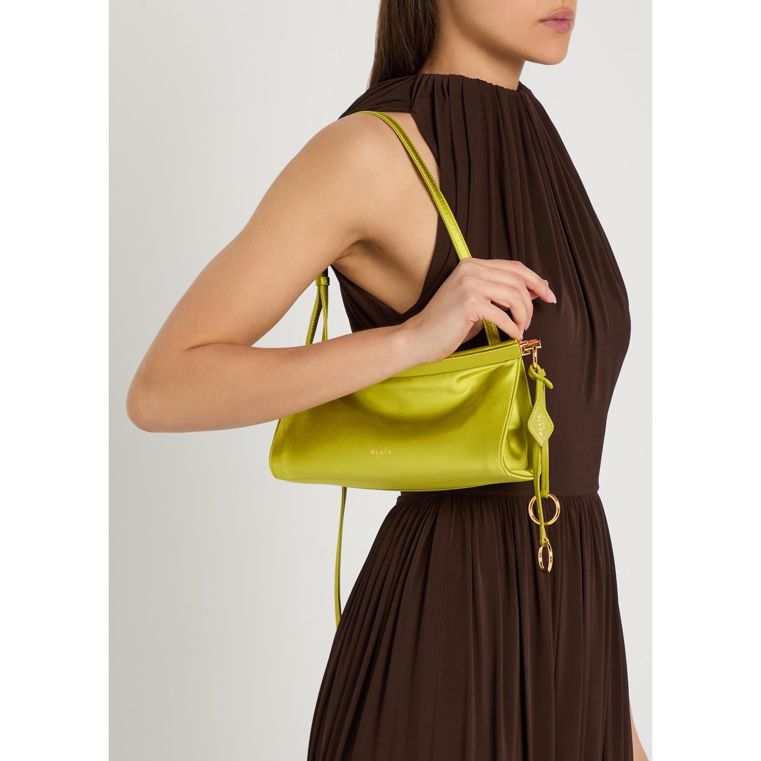 GREEN - Alaia - LE CLICK S SATIN SHOULDER BAG - 3