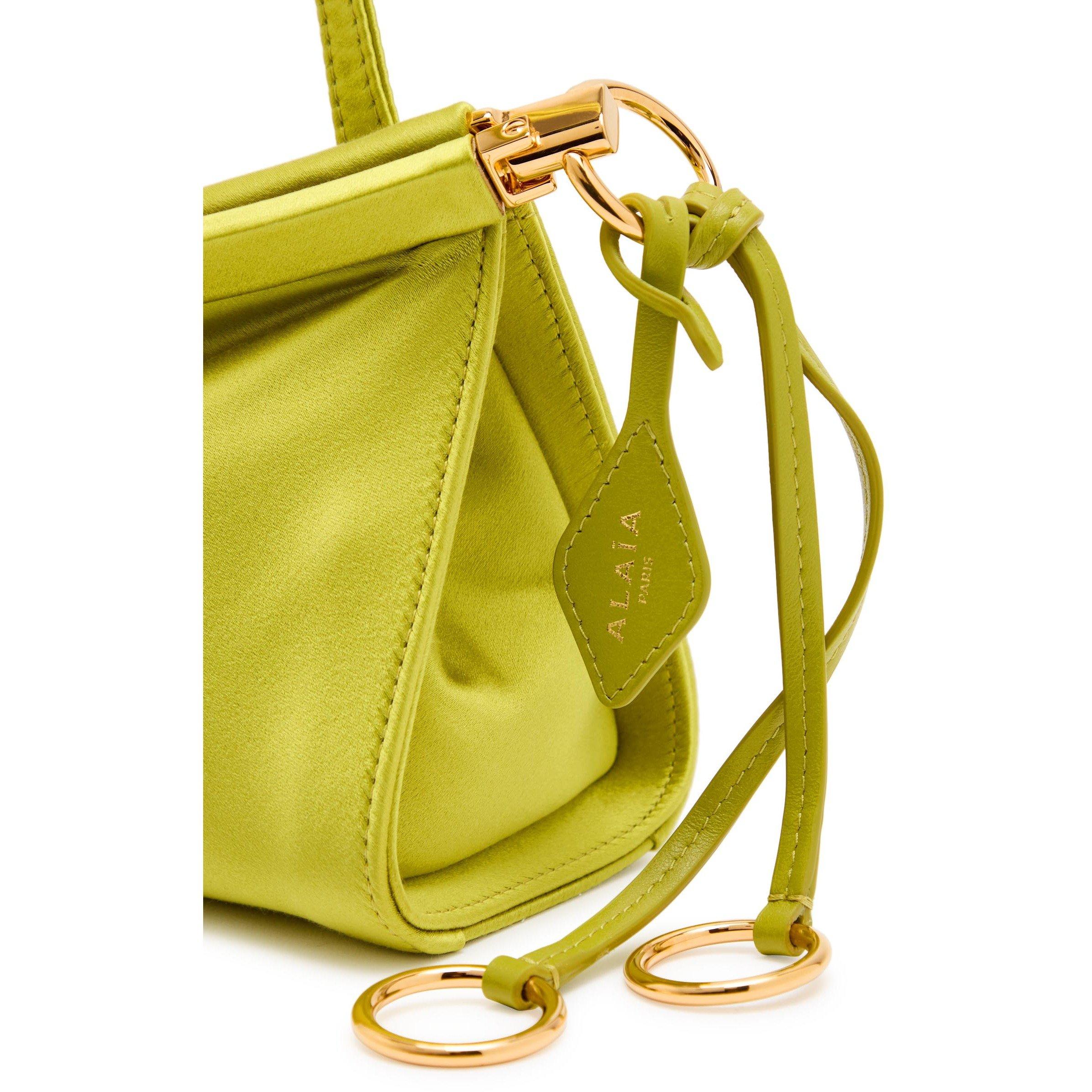 GREEN - Alaia - LE CLICK S SATIN SHOULDER BAG - 4