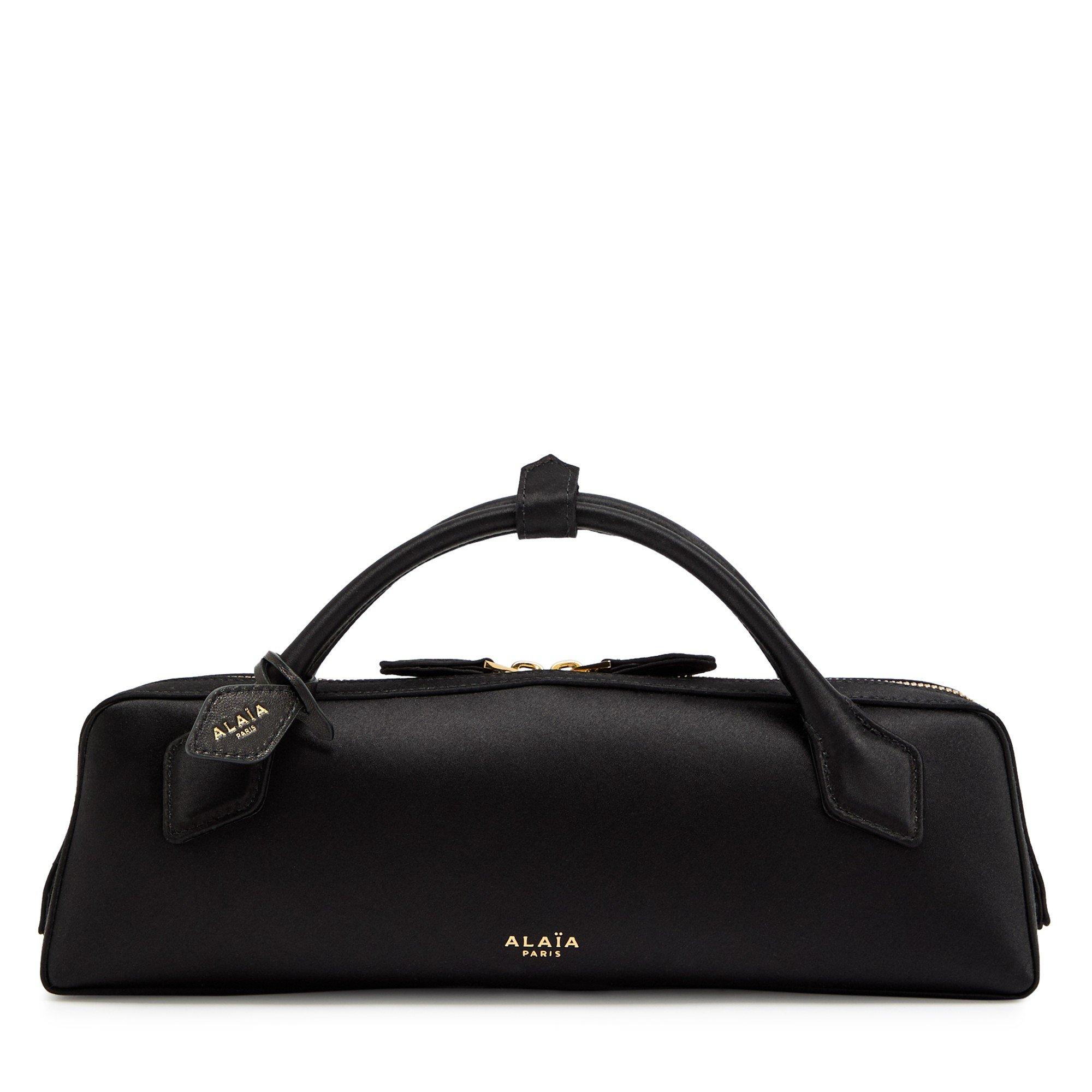 BLACK - Alaia - LE TECKEL SATIN CLUTCH - 1