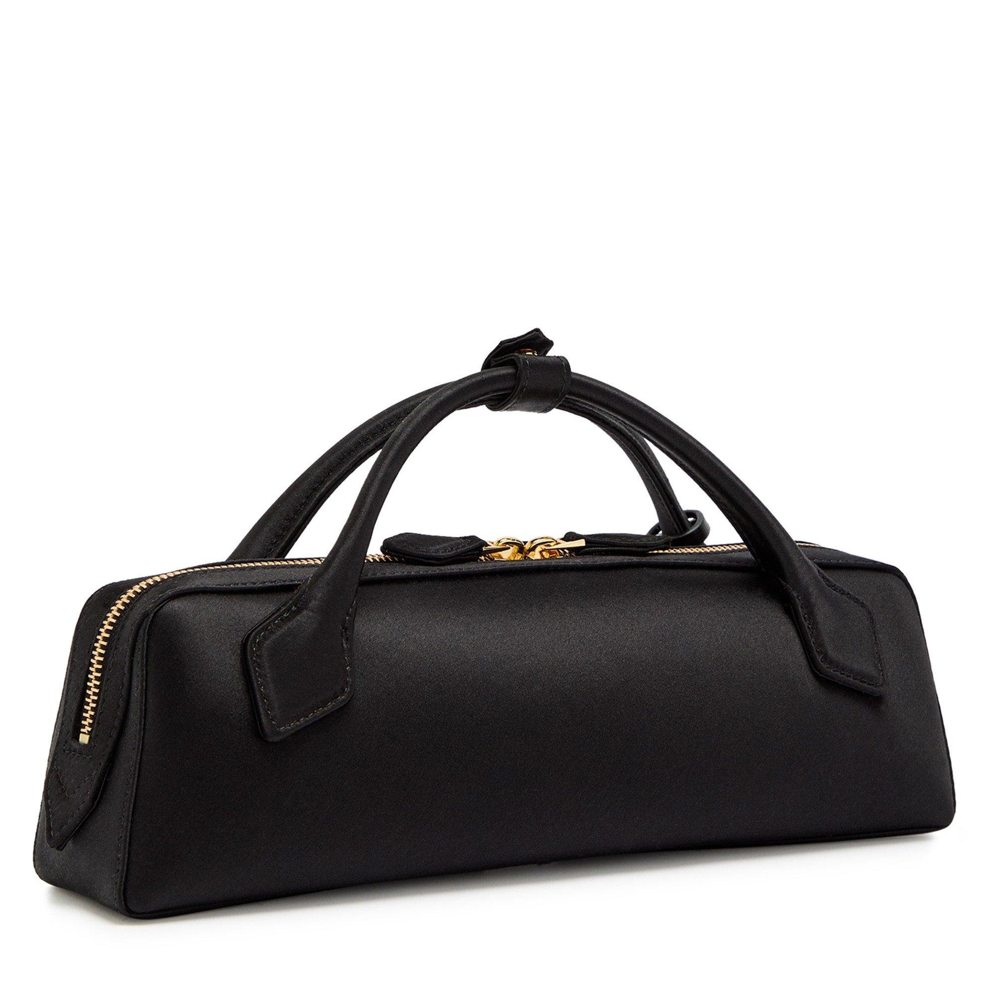 BLACK - Alaia - LE TECKEL SATIN CLUTCH - 2