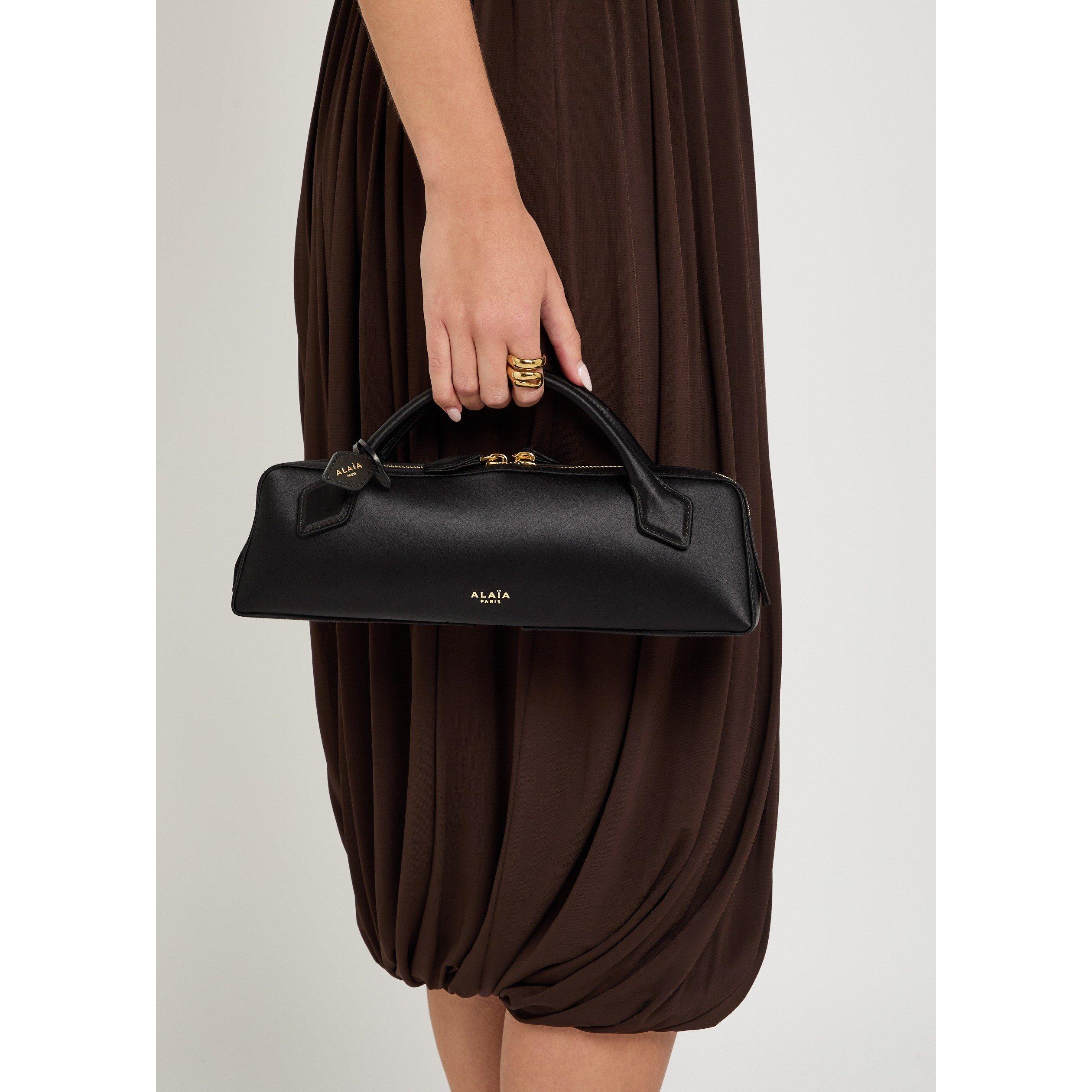 BLACK - Alaia - LE TECKEL SATIN CLUTCH - 3