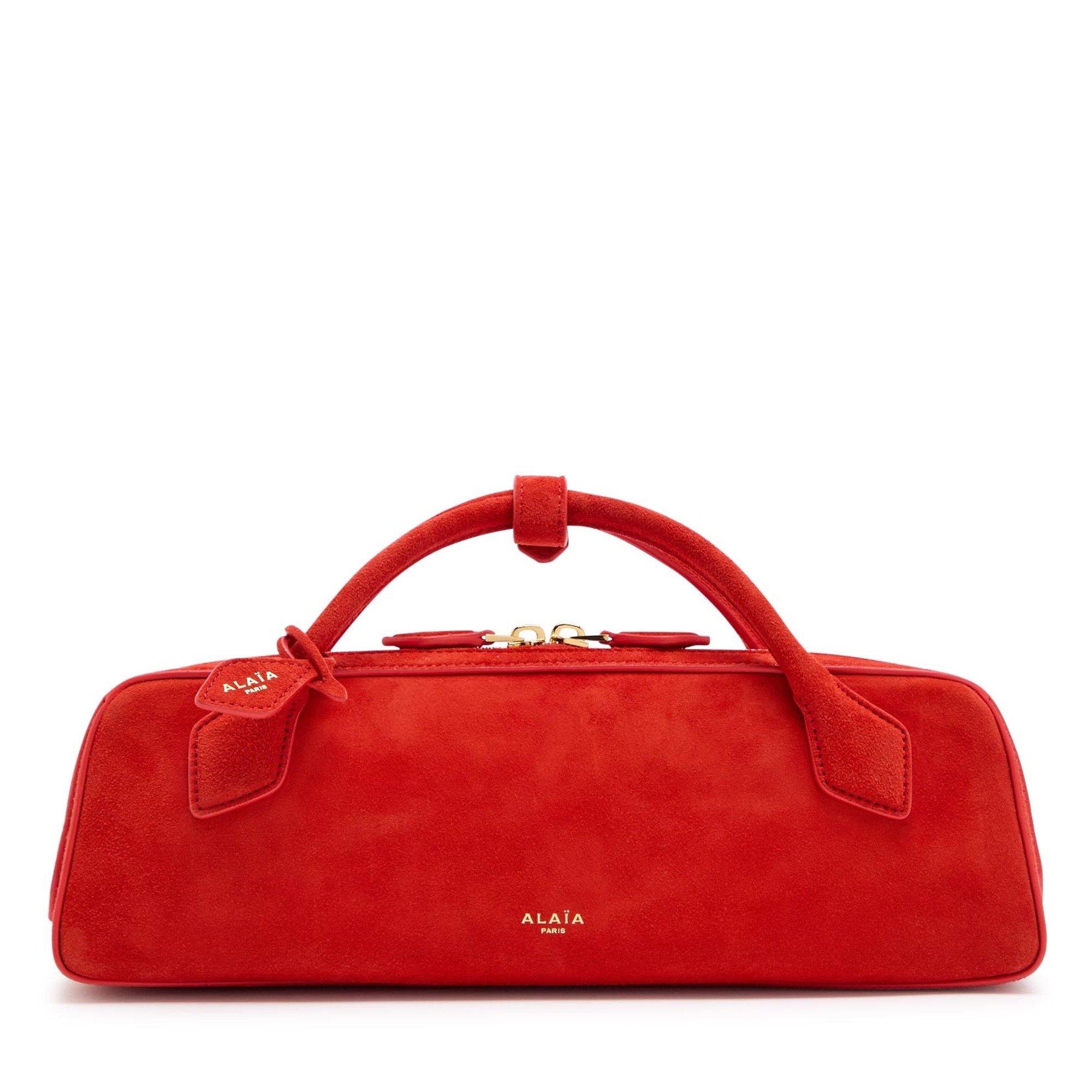 ORANGE - Alaia - LE TECKEL SUEDE CLUTCH - 1