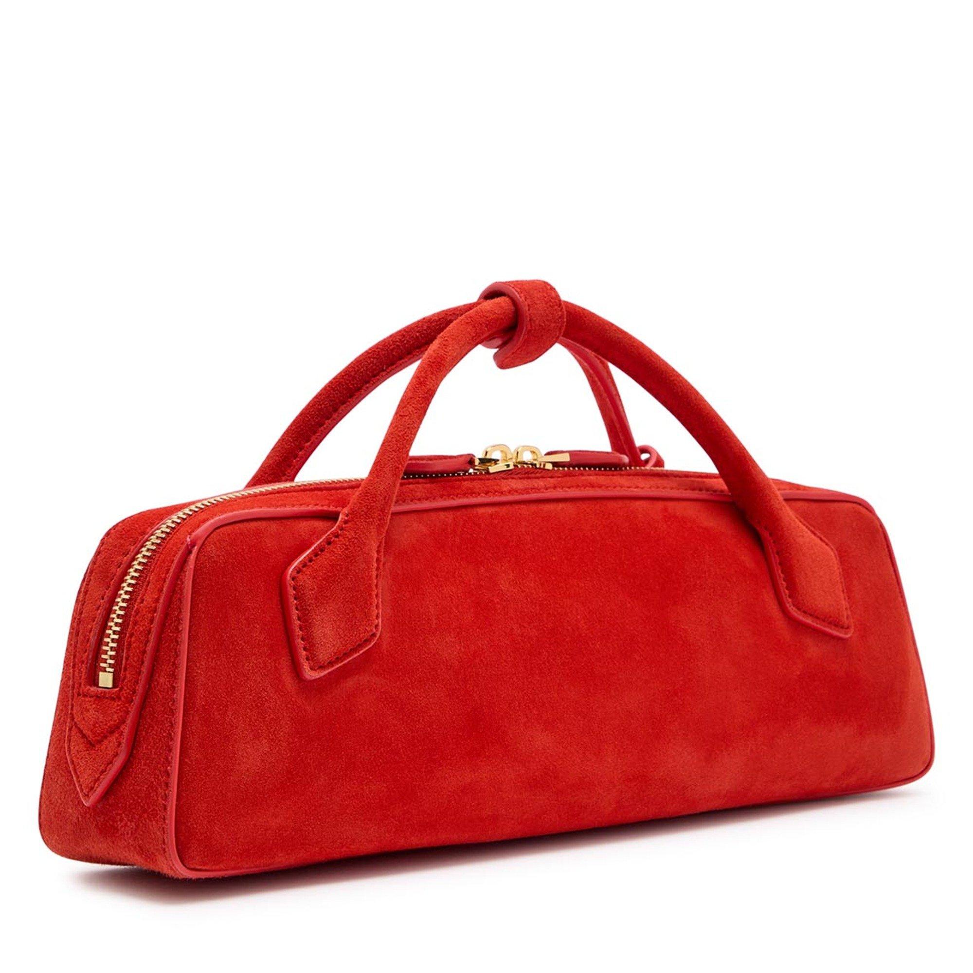 ORANGE - Alaia - LE TECKEL SUEDE CLUTCH - 2