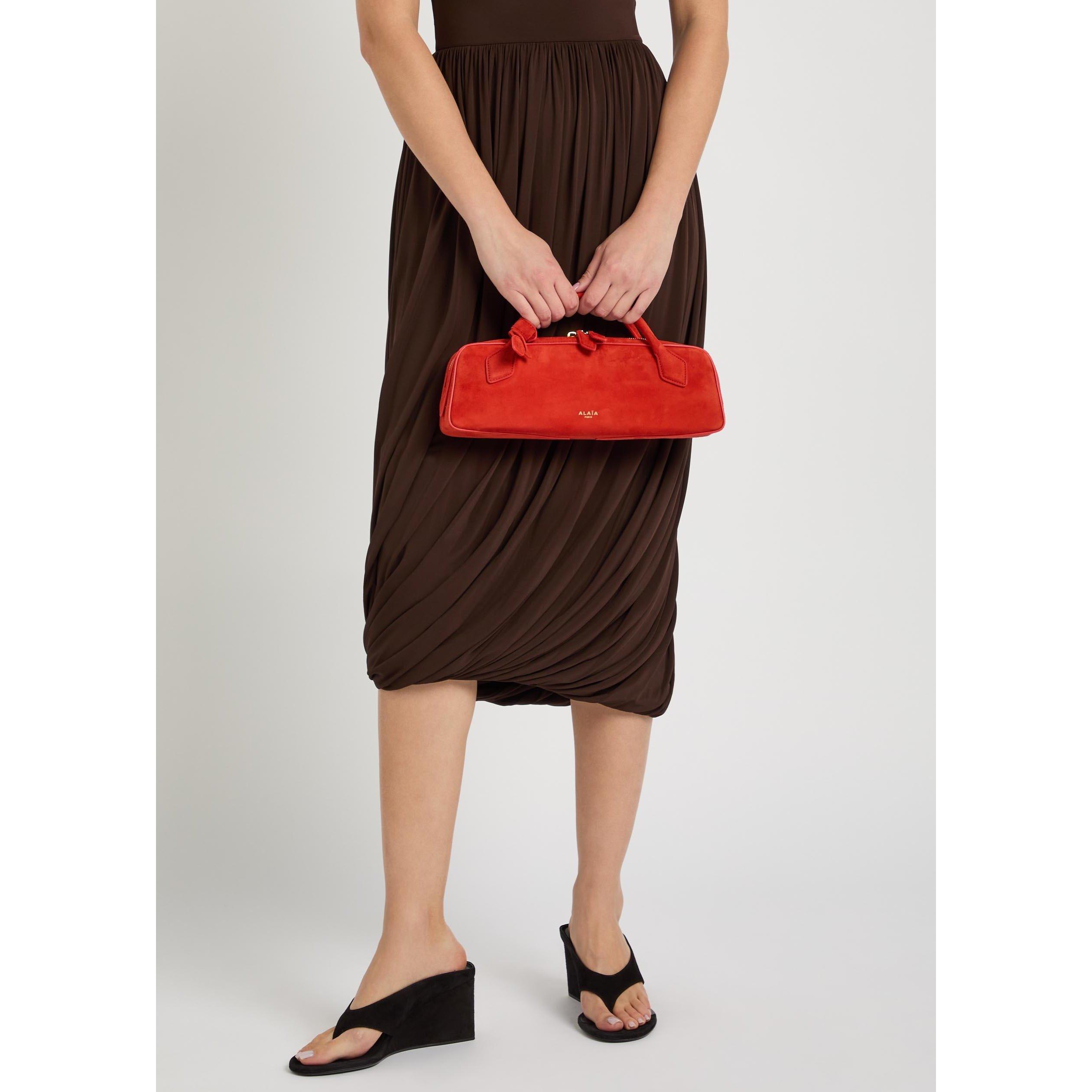 ORANGE - Alaia - LE TECKEL SUEDE CLUTCH - 6