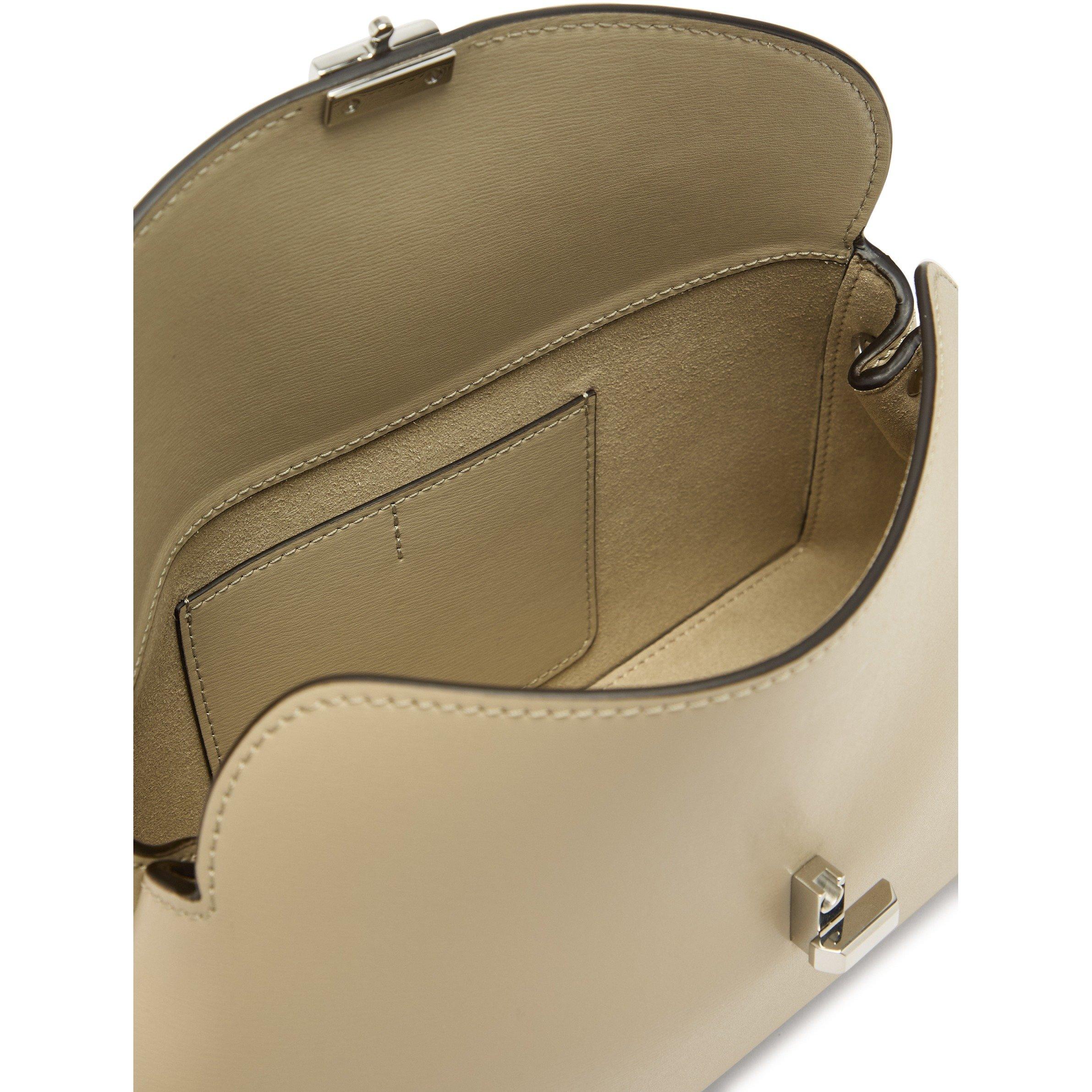 CREAM - Toteme - T-LOCK LEATHER CLUTCH - 5