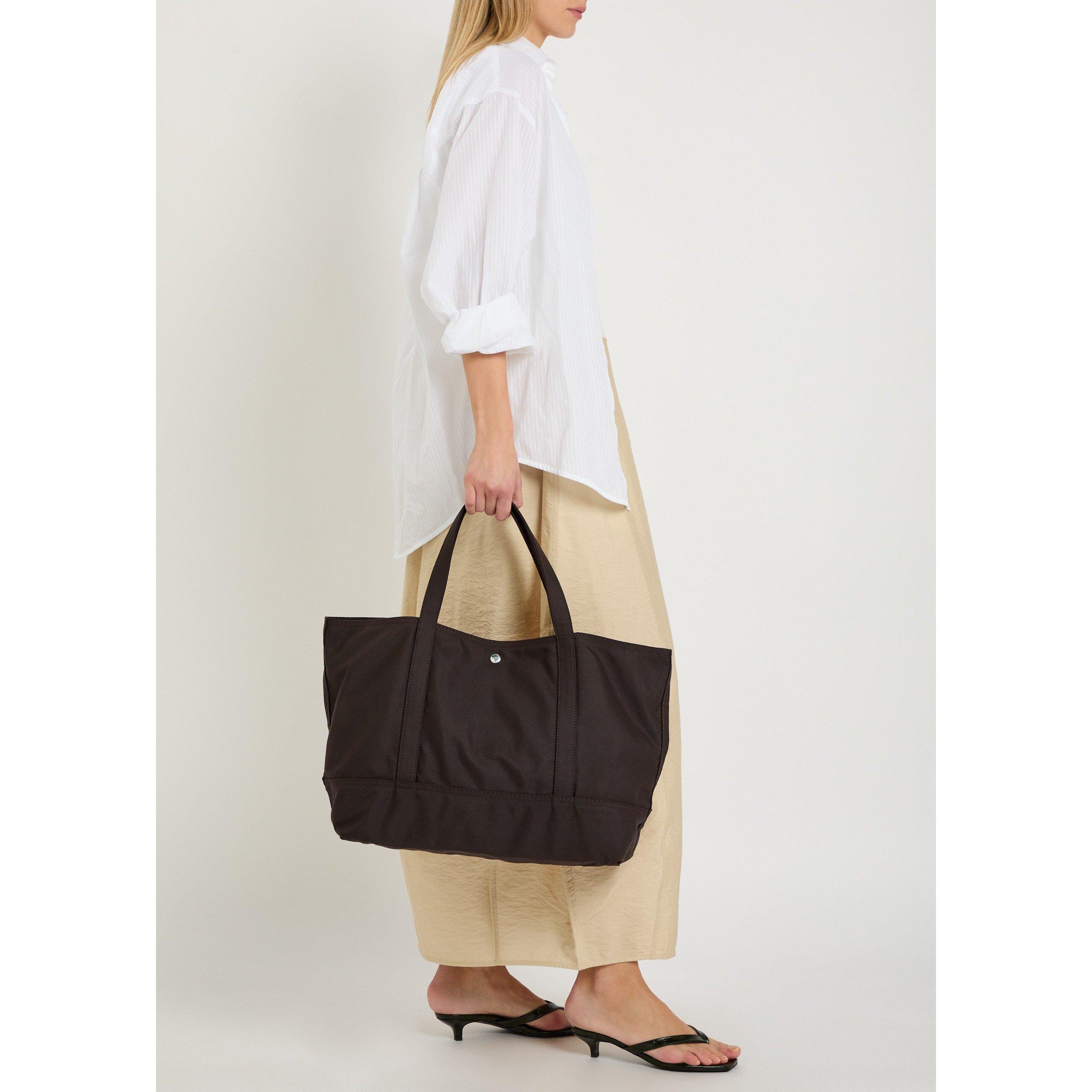 DARK BROWN - Toteme - Women's Cotton Beach Bag - 3