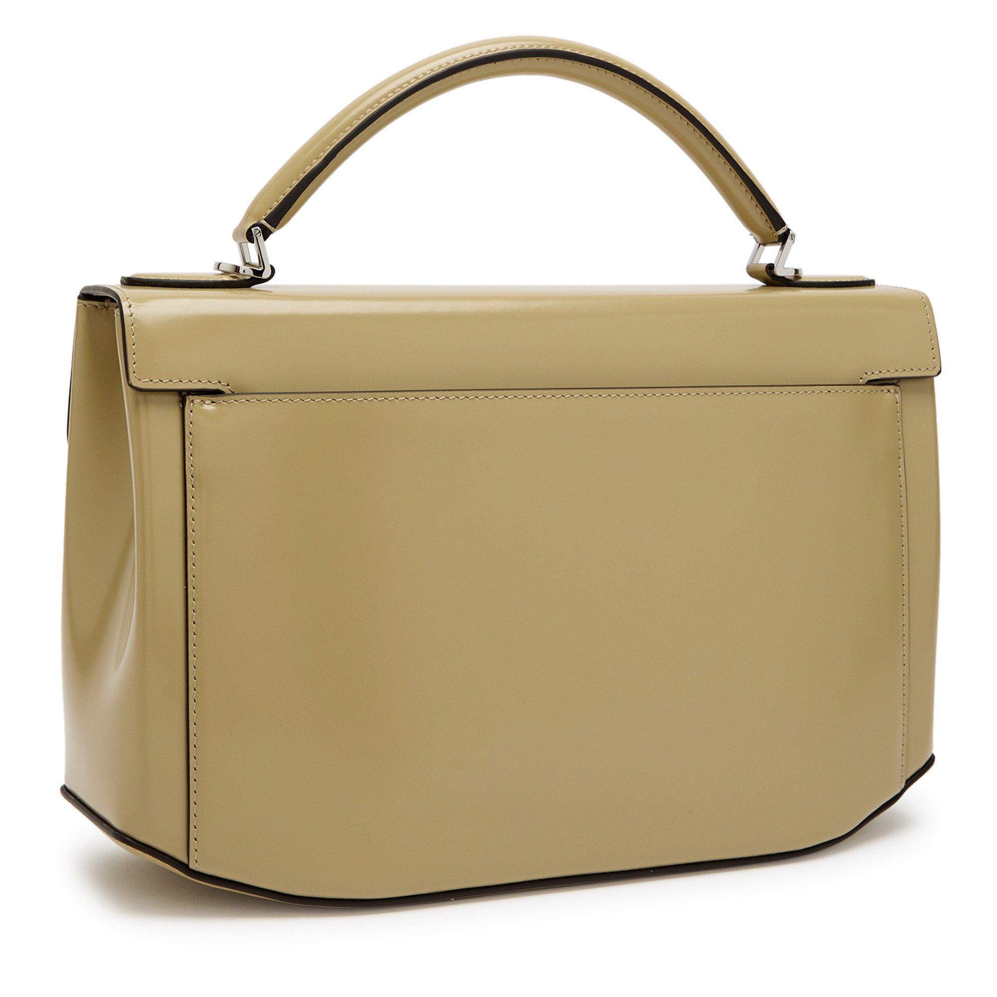 BEIGE - Toteme - BOX POLISHED-LEATHER TOP HANDL - 2