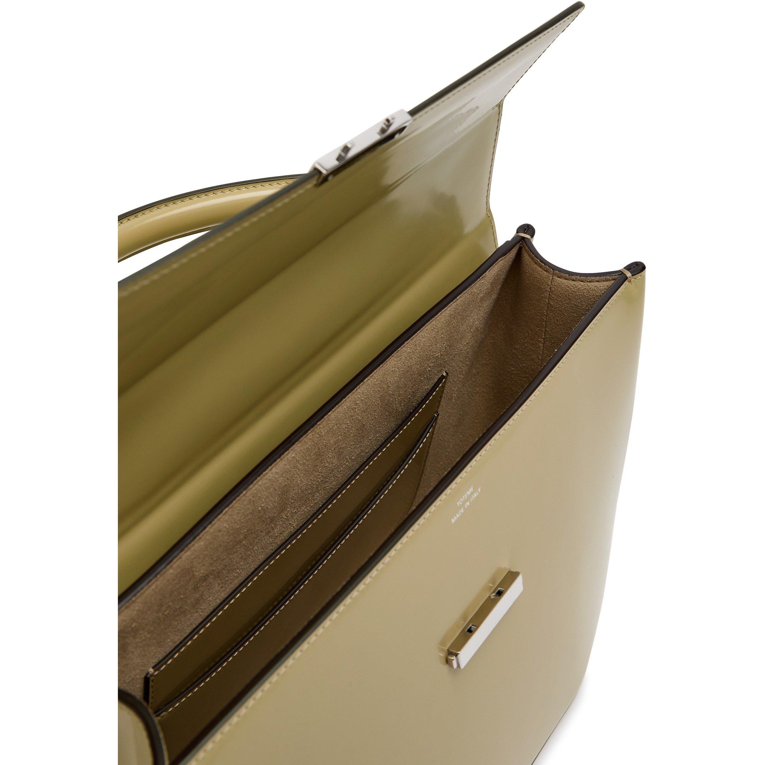 BEIGE - Toteme - BOX POLISHED-LEATHER TOP HANDL - 5